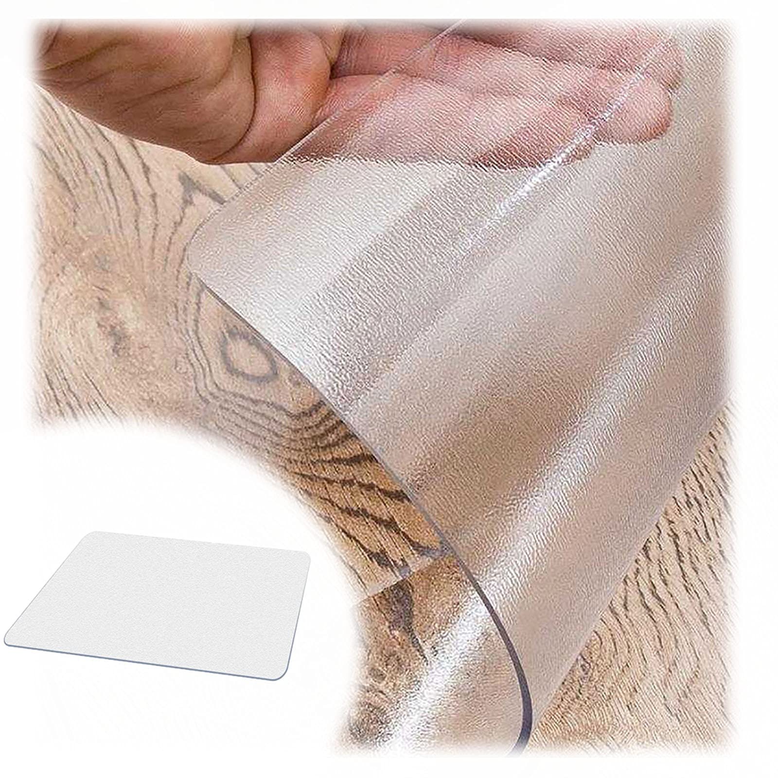 2mm Thick Heavy Duty Office Chair Mat - Scratch Resistant Floor Protector for Hardwood, Tile & Carpet - Rectangle 12x20in (30x51cm) - Perfect for Home Office, Study Room & Workspace