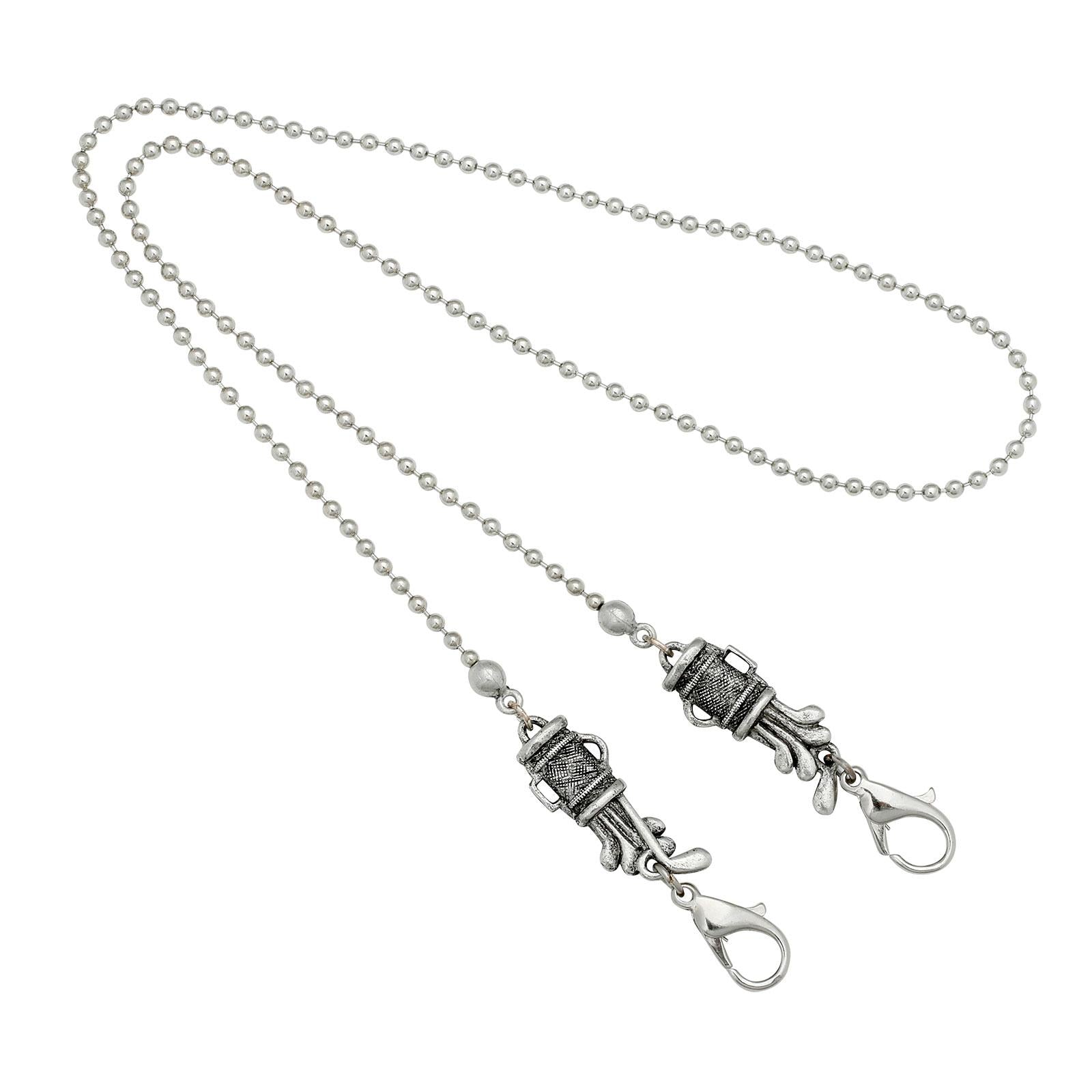 1928 Jewelry Golf Club Set Ball Chain Mask Holder - 22 Inch Adjustable Lanyard for ID Badges, Keys & Face Masks | Perfect for Golfers, Nurses & Office Workers