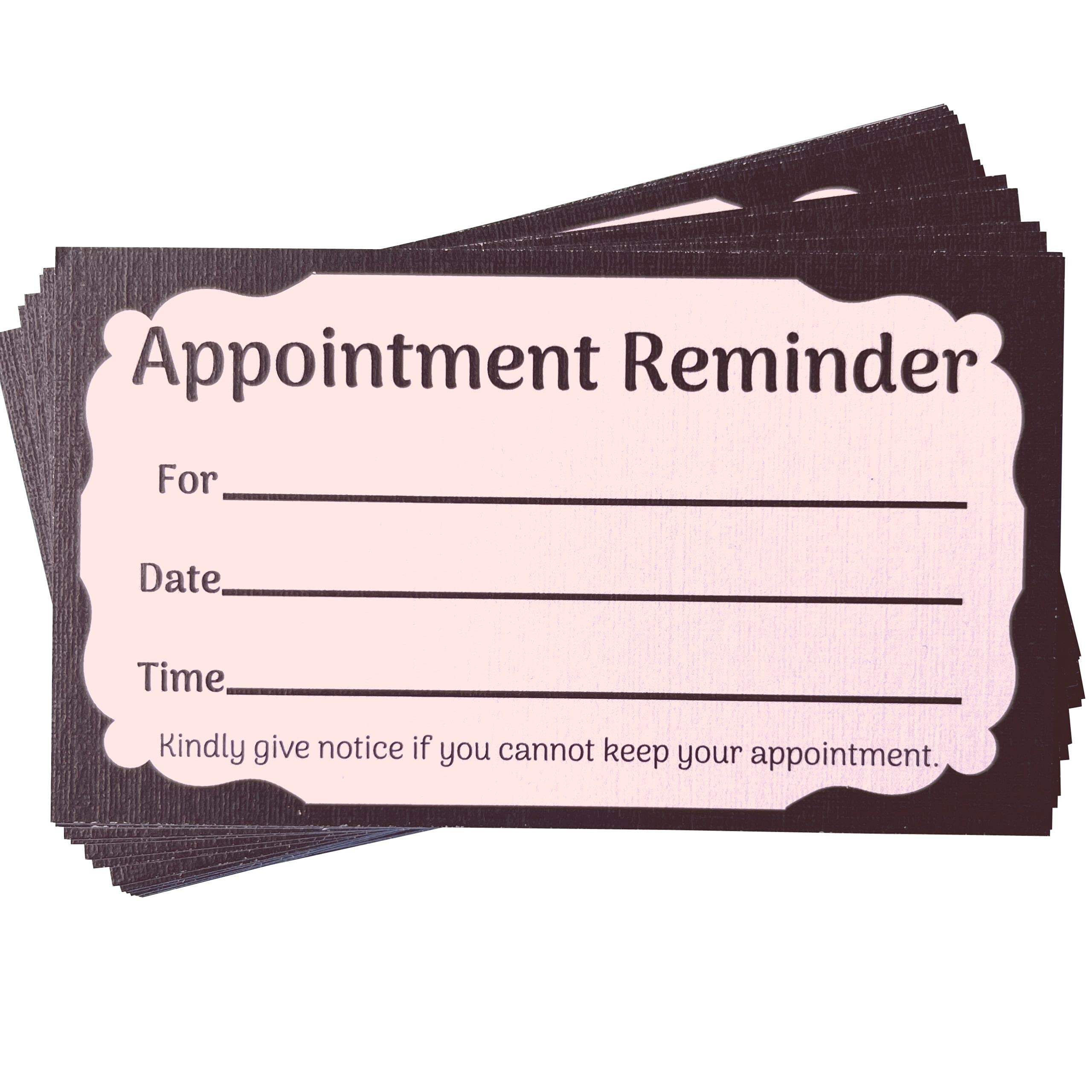 Pink Appointment Reminder Cards (3.5