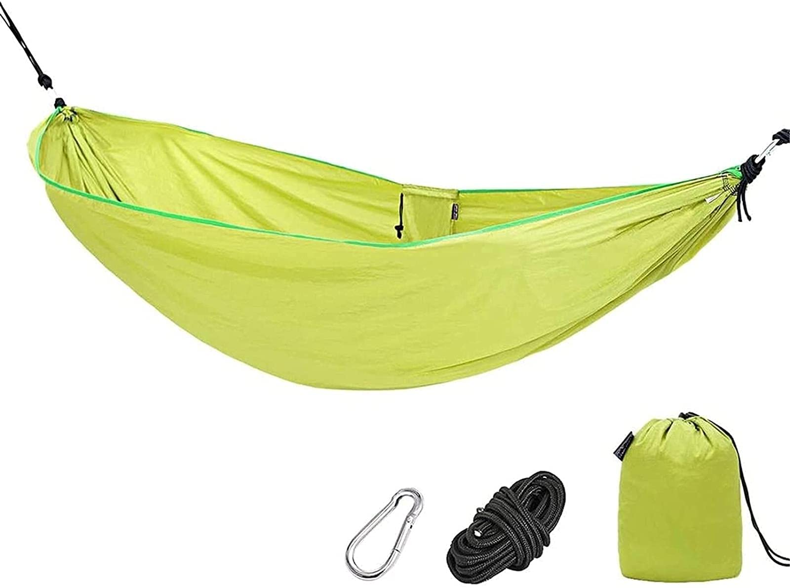 Portable Single Cotton Hammock - Outdoor Hanging Chair for Camping, Travel & Home Relaxation (102.3x55 Inches) - Perfect for Backyards, Patios, Beaches & Indoor Lounging