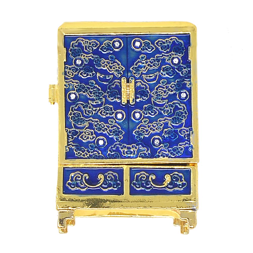 Feng Shui Blue Wealth Cabinet for Home & Office – Attract Prosperity & Good Luck | Perfect for Living Room, Bedroom, or Workspace Decoration