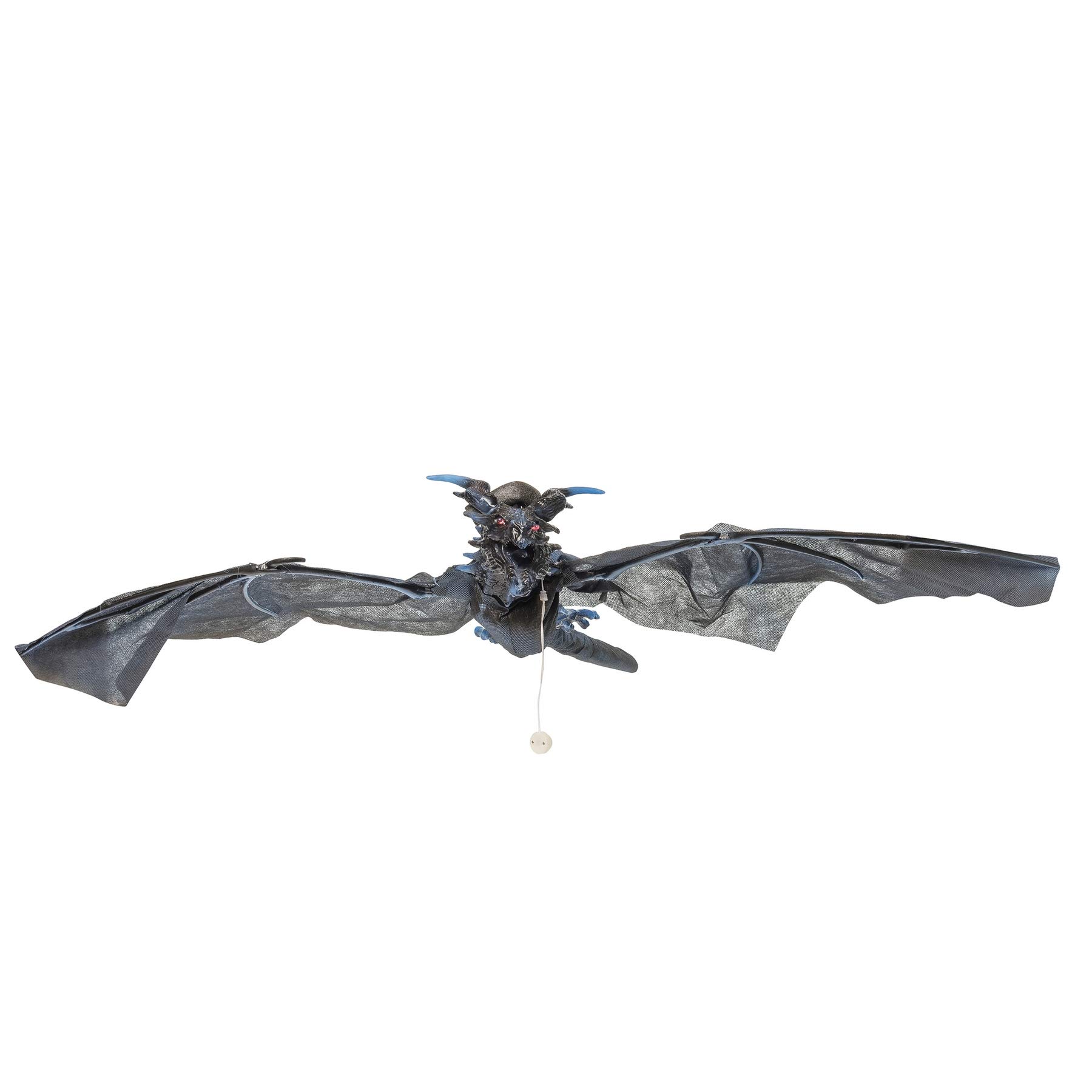 Animated Dragon Halloween Decor - Spooky Black Dragon Figure for Home & Party Decoration | Scary Halloween Party, Haunted House, and Outdoor Yard Decorations