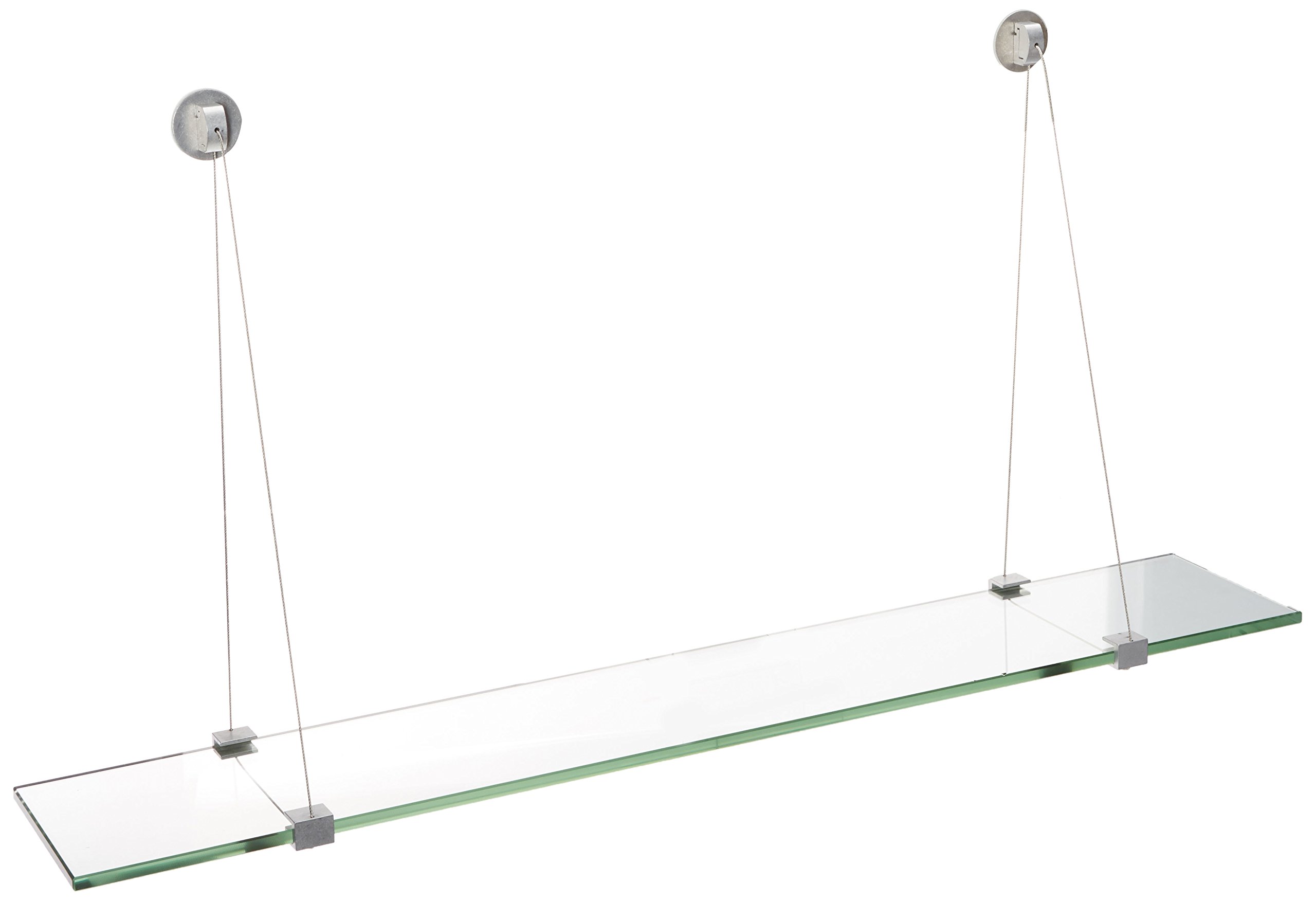 Spancraft Glass CR-10x30 Brushed Steel Crane Glass Shelf - 10
