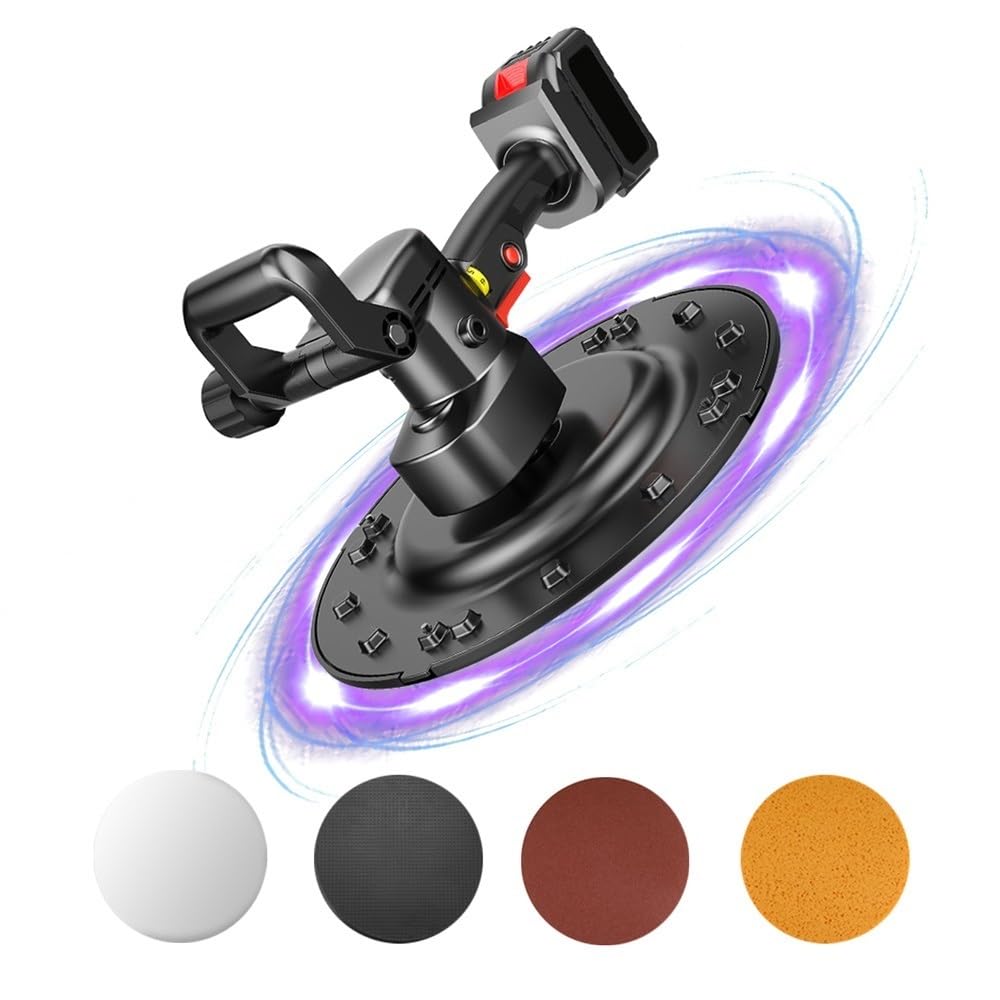 **ALUNYAN Electric Concrete Trowel Machine - Handheld Power Trowel for Wall Smoothing & Polishing - Masonry & Plastering Tool for DIY & Professional Use - Perfect for Floors, Walls & Countertops**