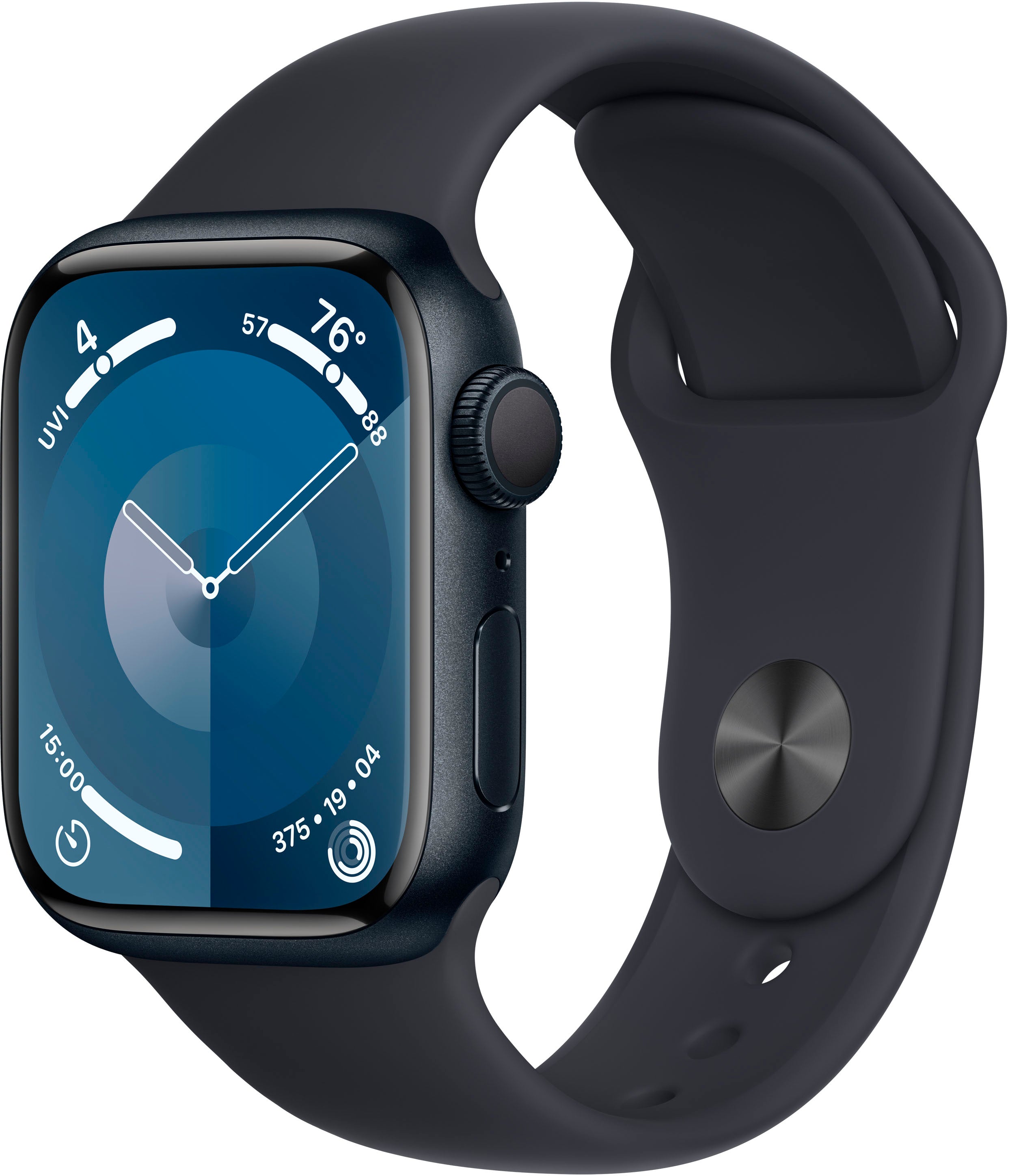 Apple Watch Series 9 (GPS) 41mm Midnight Aluminum Case with Midnight Sport Band - Smart Watch for Fitness Tracking, Heart Rate Monitoring & iPhone Connectivity - Perfect for Running, Workouts & Daily Wear (MR8X3LL/A)
