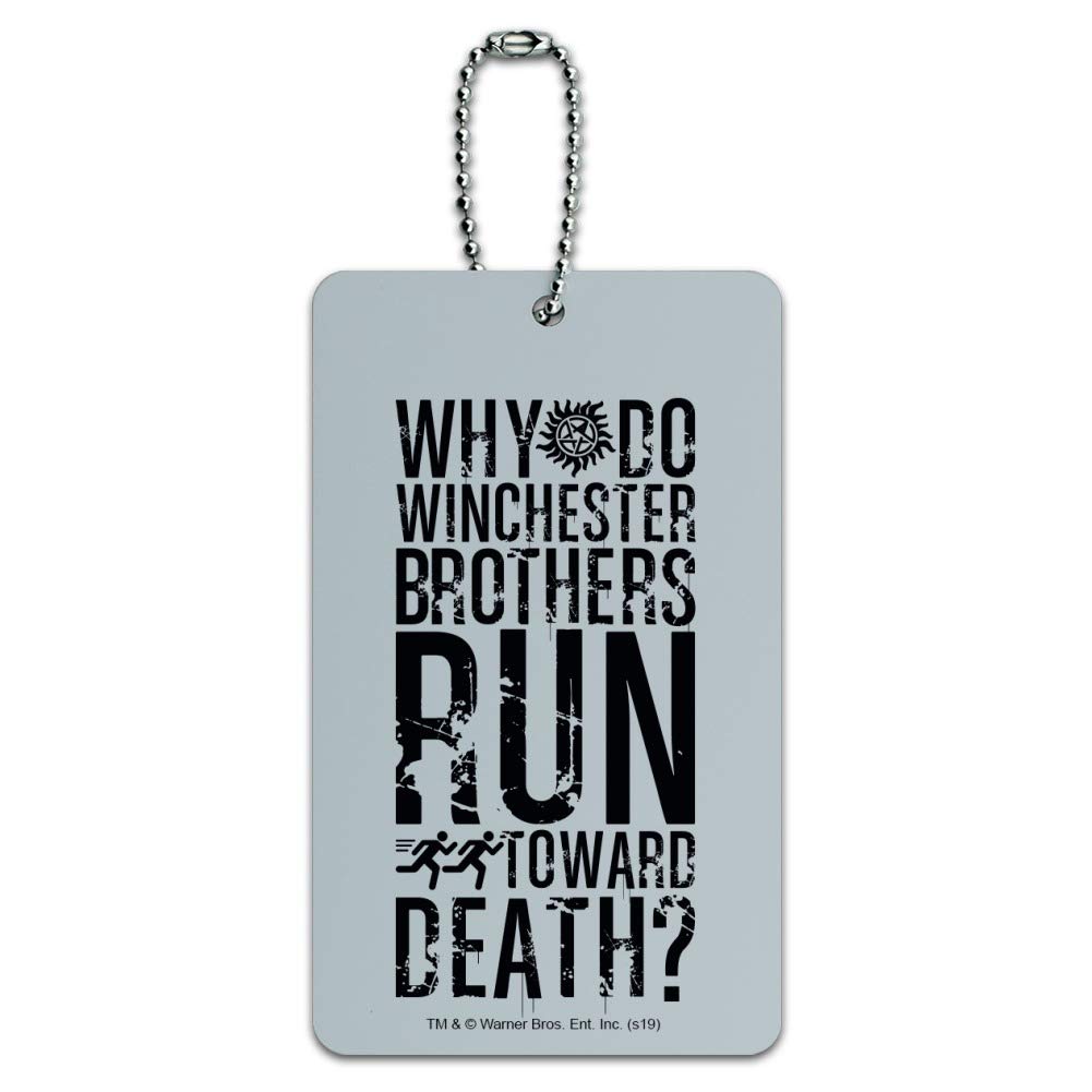 Supernatural Winchesters Luggage Tag - Death Run Carry-On Suitcase ID Tag for Travel & Conventions | TV Show Inspired Bag Accessory