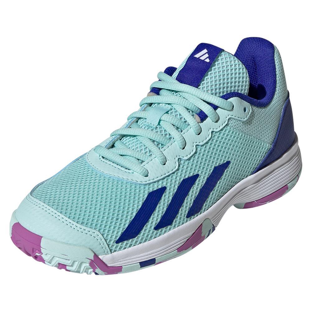 Juniors' Courtflash Tennis Shoes for Women - Semi Flash Aqua & Lucid Blue - Lightweight Athletic Sneakers for Tennis, Running & Casual Wear