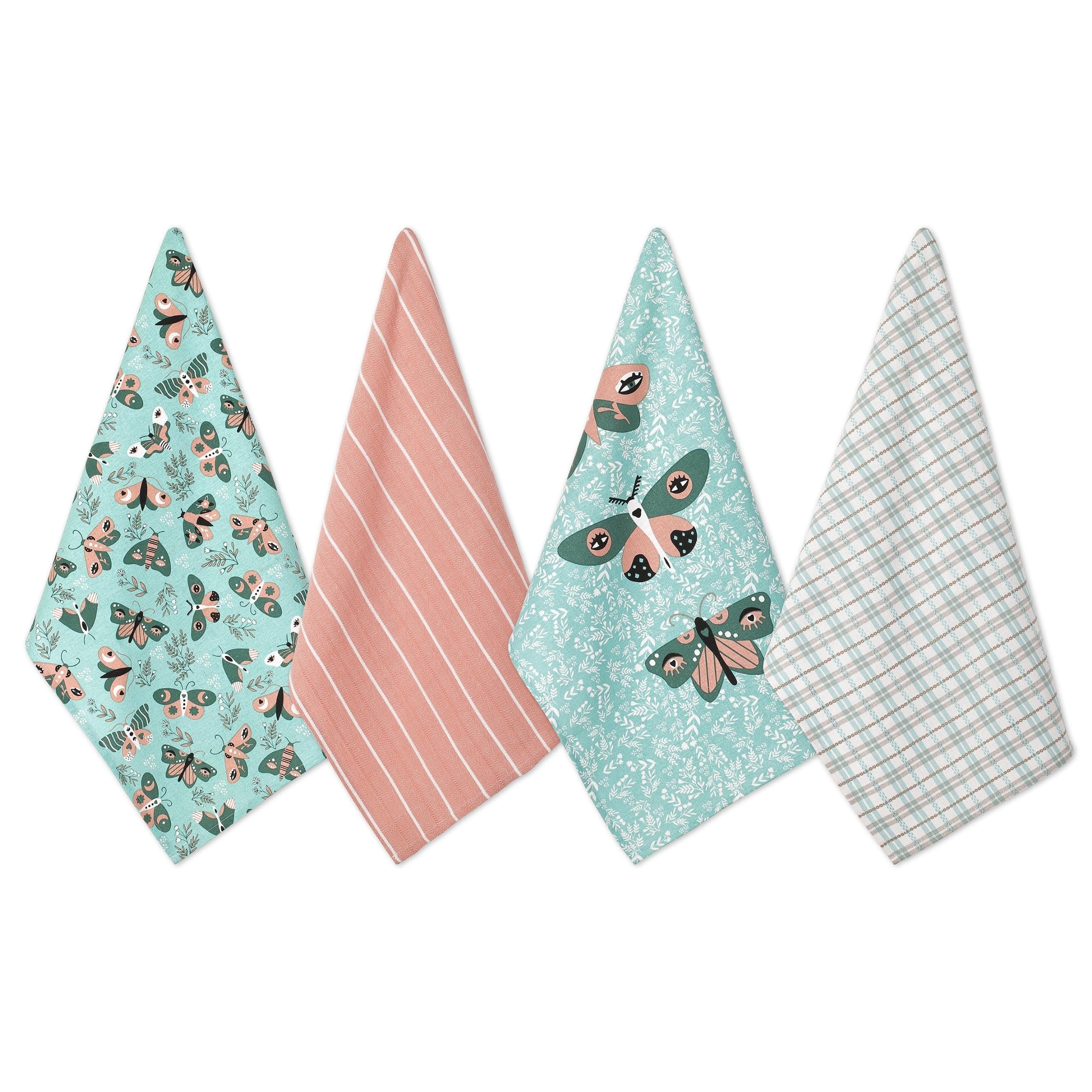 Folkulture 100% Recycled Cotton Kitchen Towels Set of 4 - 28