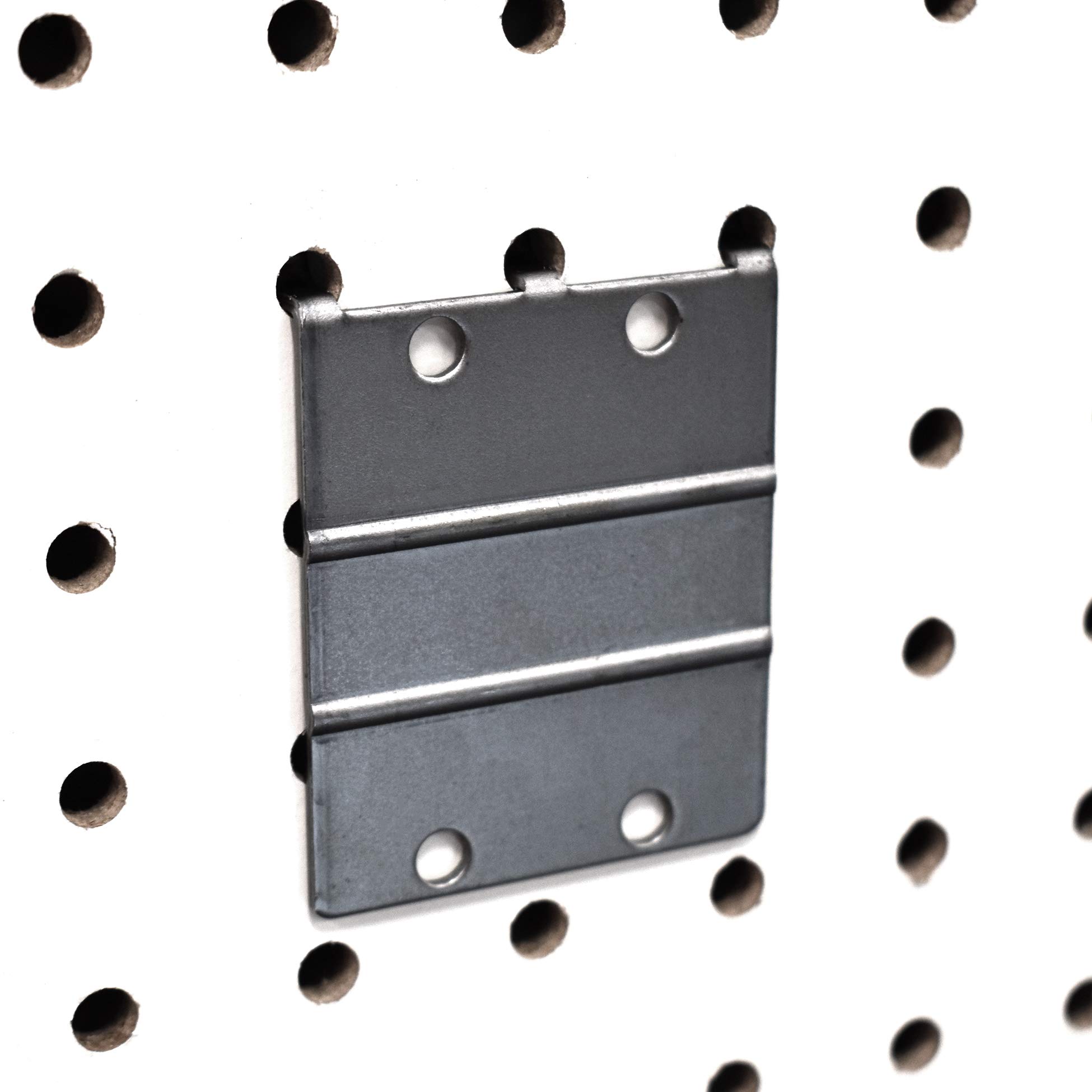 5 Pack Pegboard Metal Plate Mount - Heavy Duty Backplate Mounting Adapter for Tool Organization | Garage, Workshop & Home Storage Solution