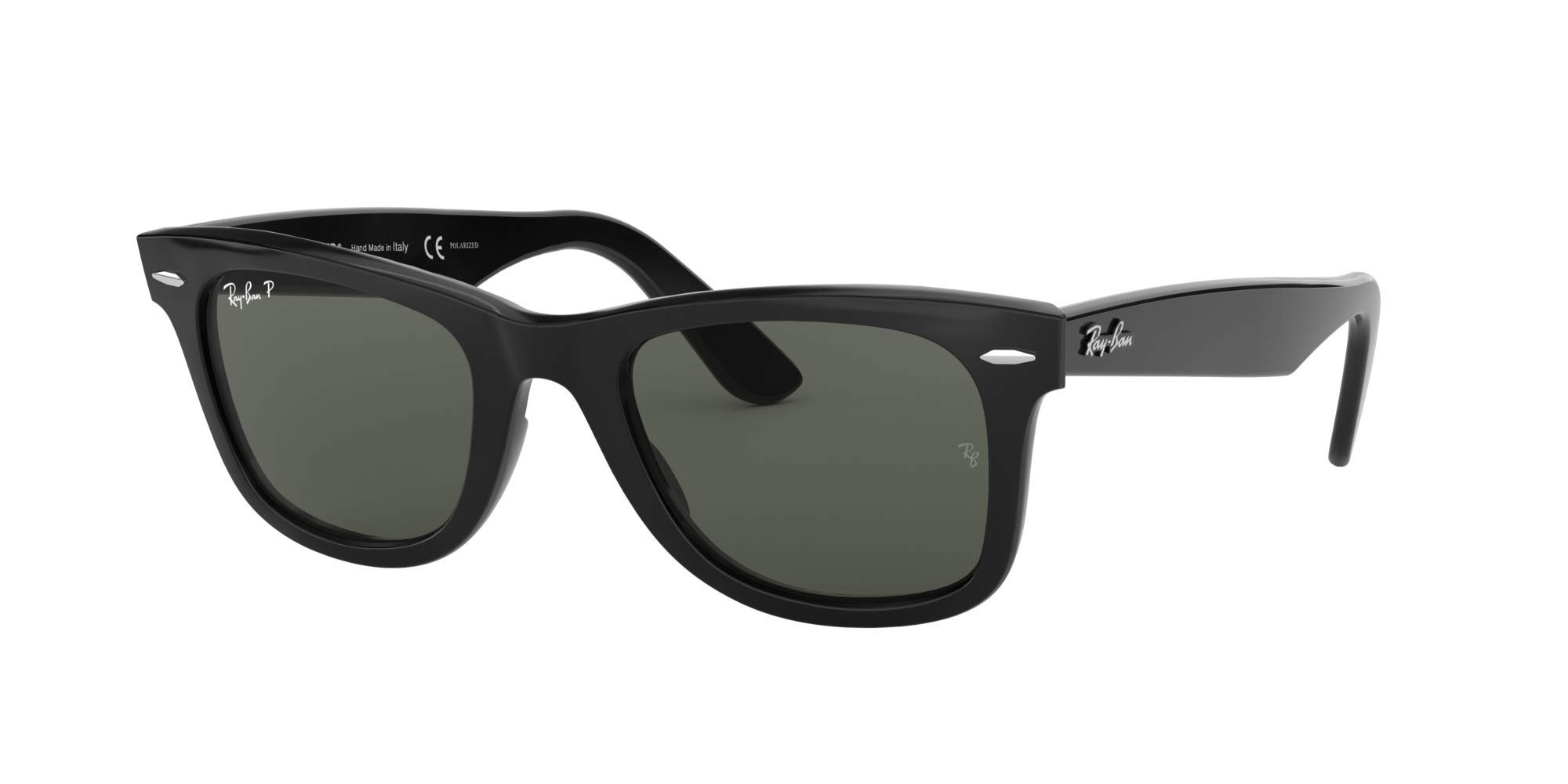 Ray-Ban RB2140 Original Wayfarer Polarized Sunglasses - Black/Green Lens 50mm - UV Protection for Driving, Outdoor & Fashion
