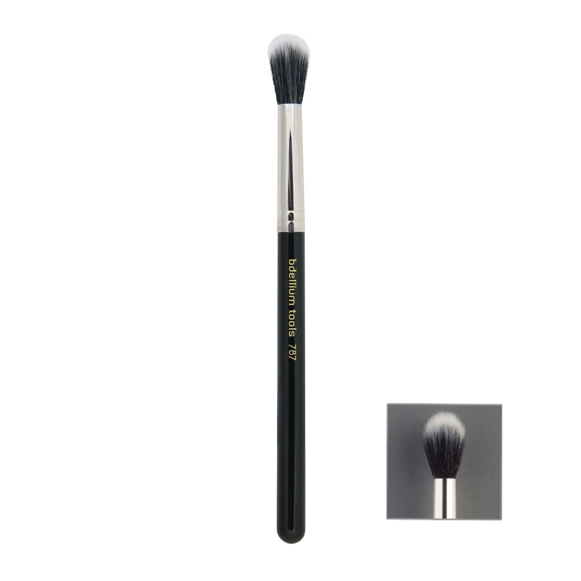 Maestro 787 Duet Fiber Large Tapered Blending Brush - Professional Makeup Brush for Seamless Blending & Contouring | Perfect for Foundation, Powder & Cream Products