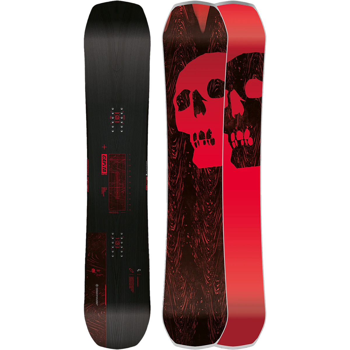 Black Snowboard Of Death Wide - Premium Wide Snowboard for All-Mountain Riding | Perfect for Freestyle, Powder & Backcountry Adventures