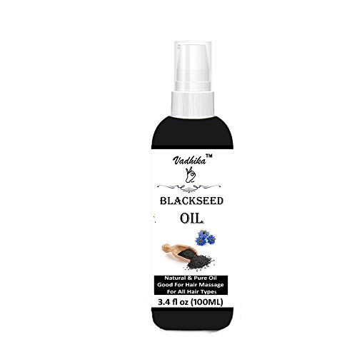 VADHIKA Organic Black Seed Oil (Kalonji) - 100ml Pure Cold-Pressed Nigella Sativa Oil for Massage, Hair Care & Skin Hydration - Perfect for Aromatherapy & Natural Wellness