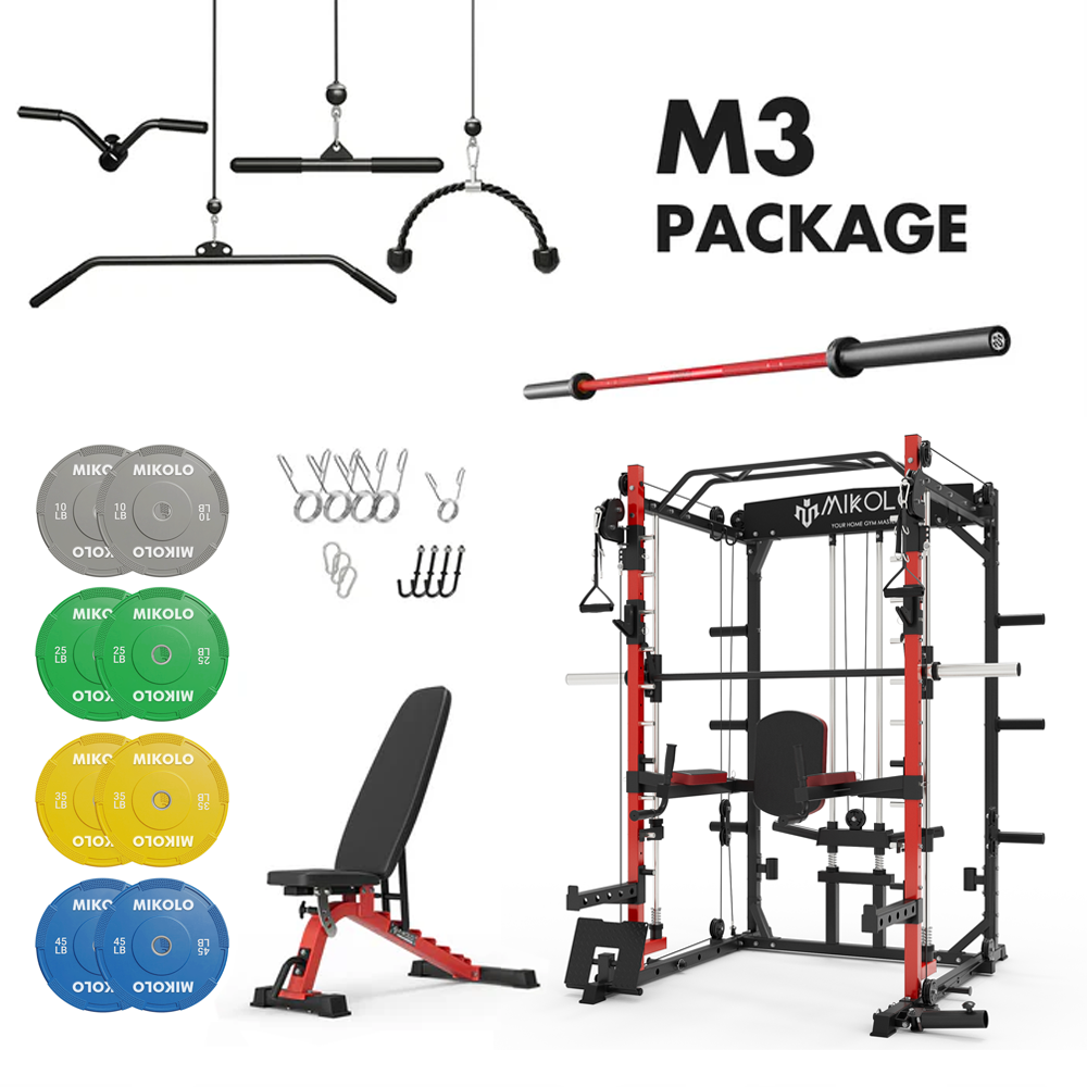 Mikolo M3 Home Gym Equipment Set - Full Body Workout Machine for Strength Training & Fitness - Perfect for Home Gym, Small Spaces & Personal Training