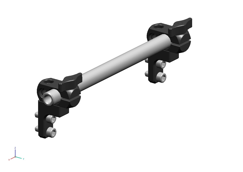 15mm Rod with 2 Rod Clamps & 2 L-Brackets - Heavy Duty Support for Photography, Lighting & DIY Projects
