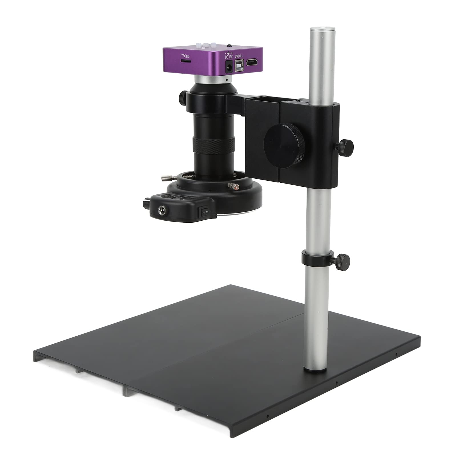 51MP CMOS Sensor Microscope Camera with LED Light Kit - High Resolution Aluminum Alloy Digital Microscope for Laboratory, Education & Scientific Research - Perfect for Classroom Experiments, Lab Analysis & Biological Observation