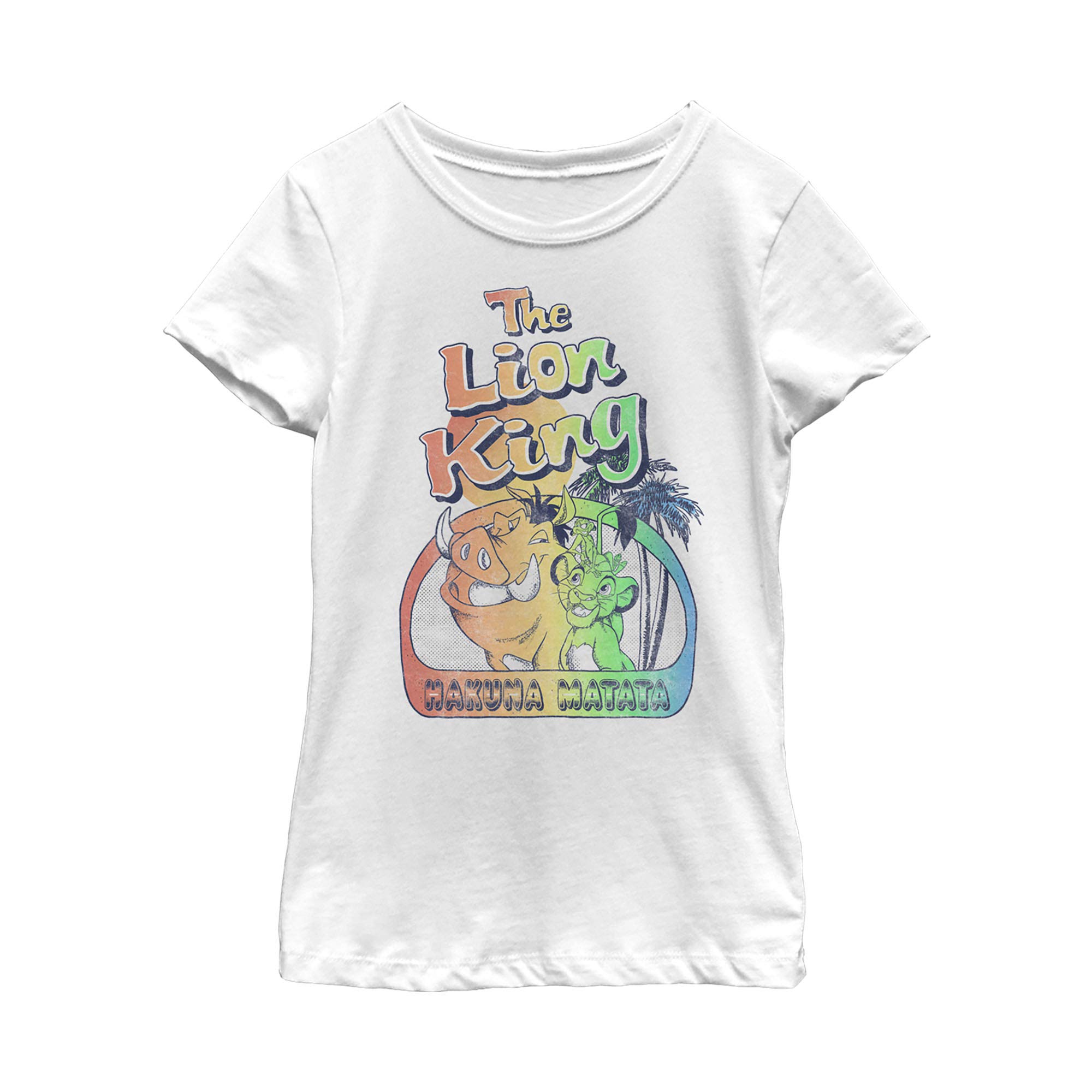 Girl's Lion King Retro Best Friend Frame T-Shirt - Perfect for Birthday Gifts, School Events, and Casual Outings