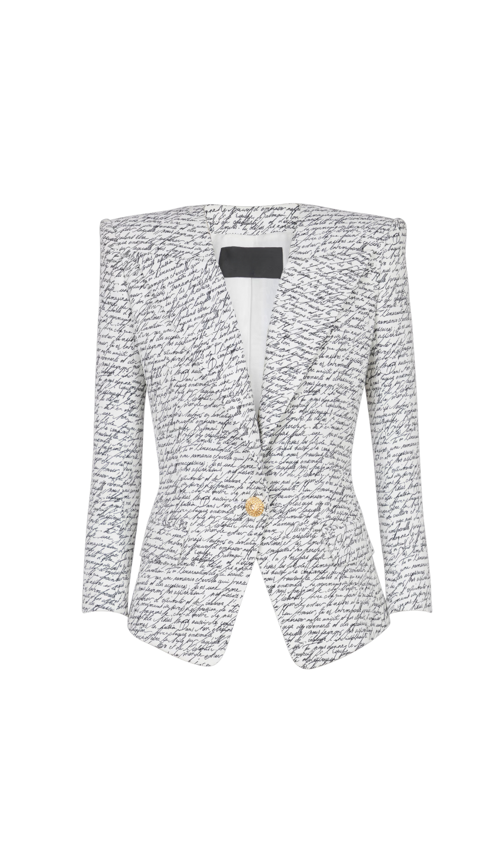 Stylish White Alphabet Pattern Single Button Jacket for Men & Women - Perfect for Casual Outings and Streetwear Fashion