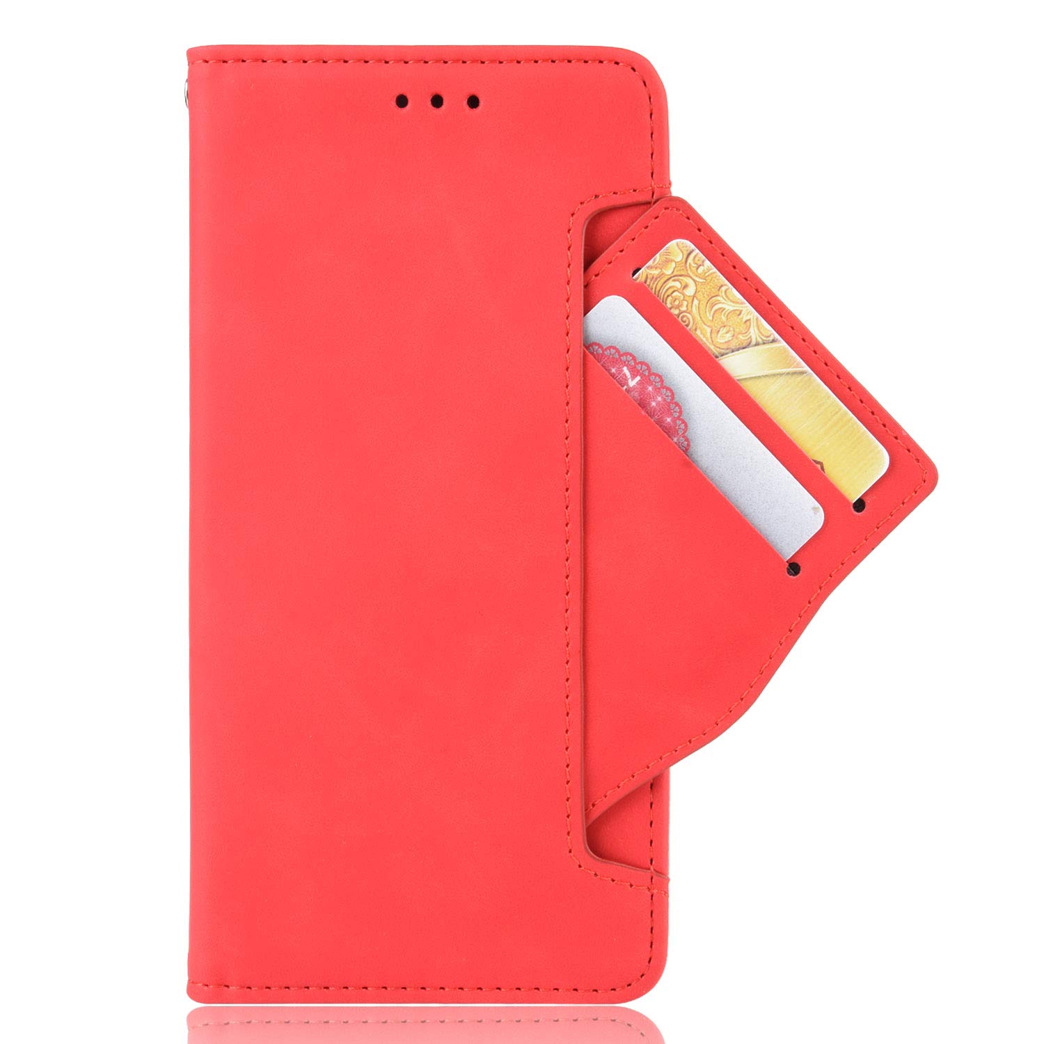 Premium PU Leather Magnetic Flip Wallet Case for Nokia 8 V 5G UW Verizon - Slim Protective Phone Cover with Card Slots & Secure Clasp (Red) | Perfect for Business, Travel & Everyday Use