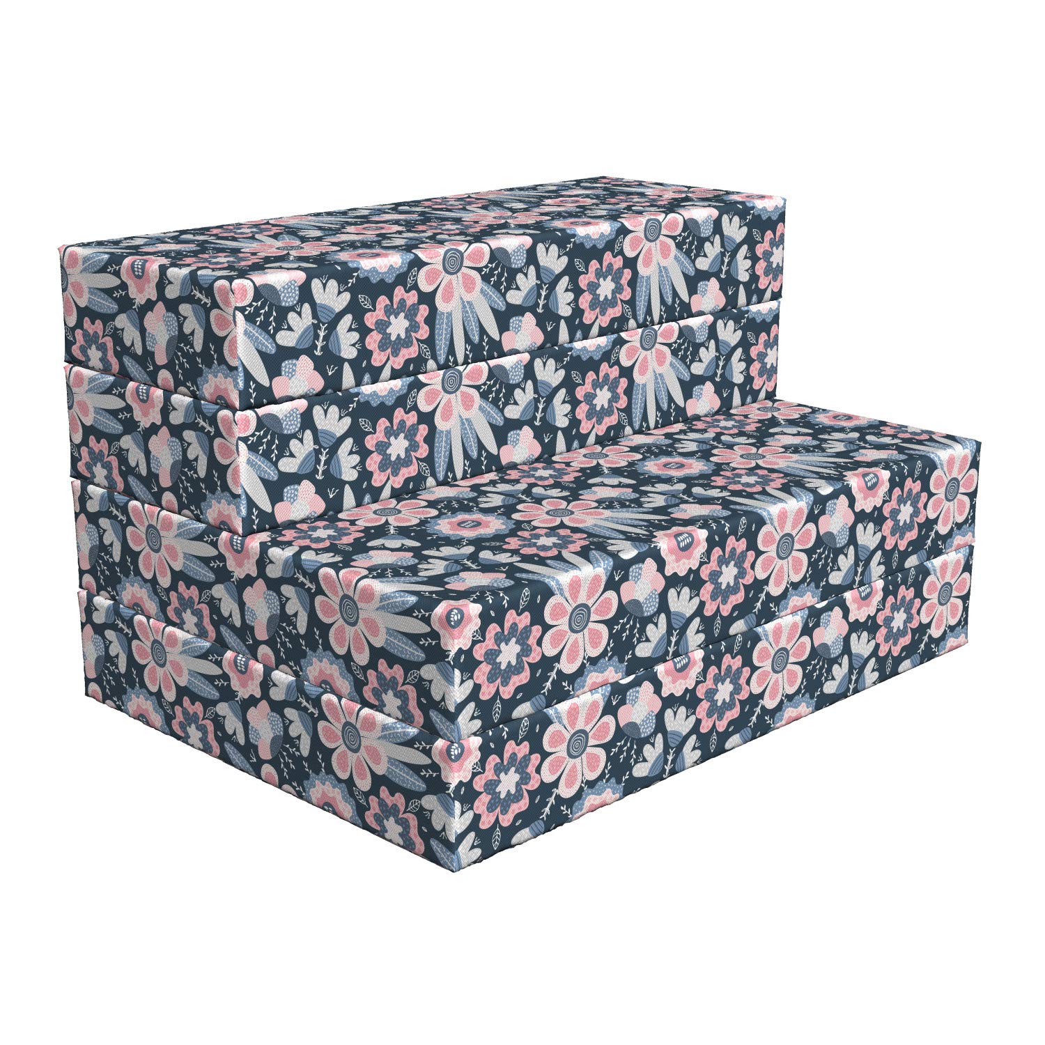 Ambesonne Floral Foldable Mattress - Pastel Garden Design, 74.8