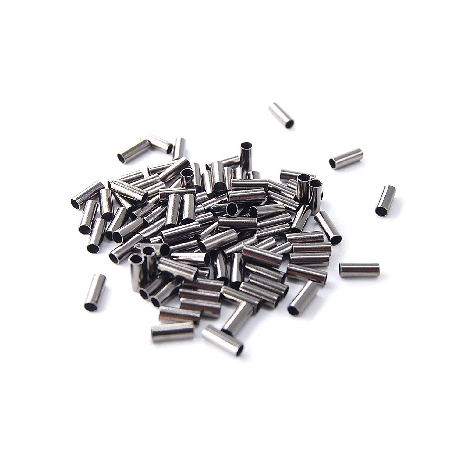 Copper Crimp Sleeves 100pcs - Fishing Line Connectors for Tackle Kit | Secure Loop Sleeves for Anglers