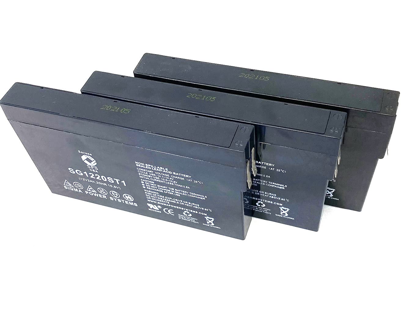 SPS Brand 12V 2Ah Replacement Battery for Odonnell Batteries NP212P - 3 Pack - Compatible with Power Tools, Emergency Lights & Security Systems