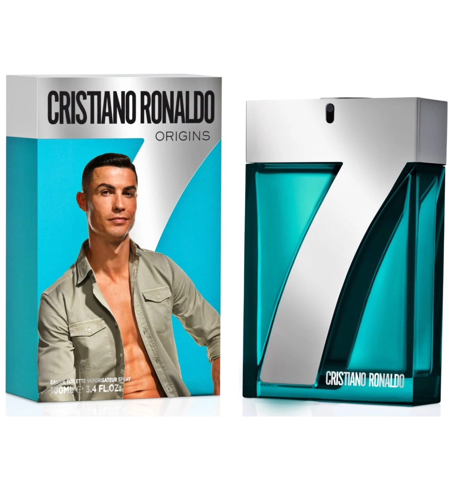 Cristiano Ronaldo CR7 Origins 100ML Eau de Toilette Spray for Men - Fresh & Masculine Cologne for Everyday Wear & Special Occasions
