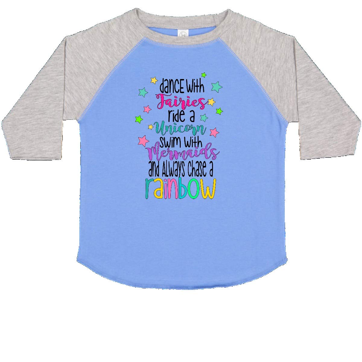 Inktastic Dance with Fairies, Ride a Unicorn, Swim with Mermaids Toddler T-Shirt - Cute Fantasy Graphic Tee for Kids, Girls & Boys - Perfect for Birthday Parties, Dress-Up & Playtime