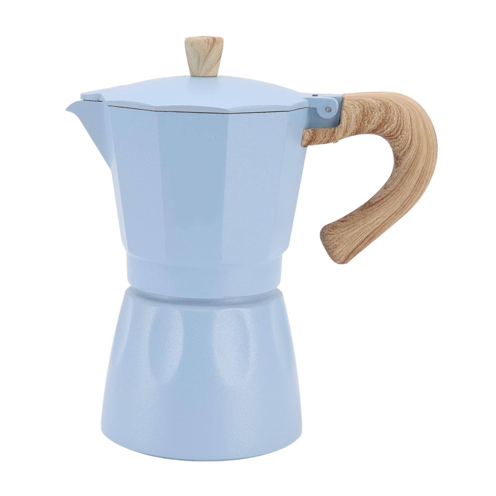 Premium Moka Coffee Maker - 300ml 6 Cup Stovetop Espresso Maker, Aluminum Alloy Italian Coffee Pot for Home, Office & Travel - Perfect for Cappuccino, Latte & Camping Coffee Brewing - Ideal for Kitchen, Cafe, Outdoor Picnics & RV Trips