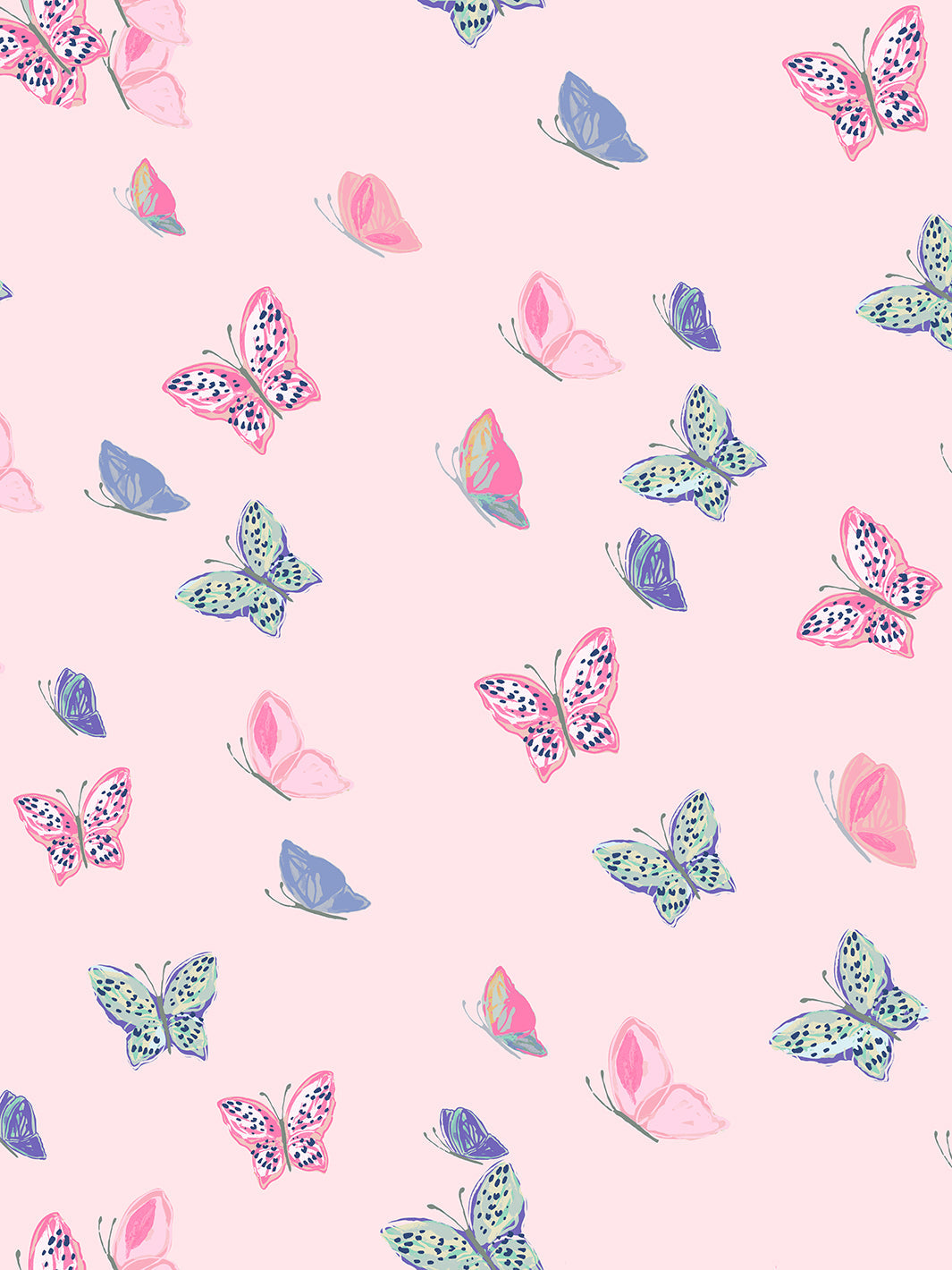 Mariposa Ballet Slipper Wallpaper - Elegant Floral Wall Decor for Nursery, Bedroom & Living Room | Tea Collection
