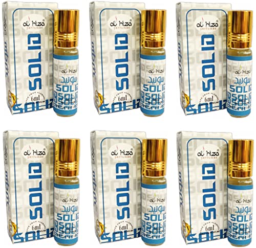 Premium Al’ Hiza Unisex Roll-On Attar Perfume Set - 6 Pack (6ml Each) | Natural & Alcohol-Free Fragrance for Men & Women | Long-Lasting Luxury Scent | Perfect for Gifts, Weddings & Daily Wear