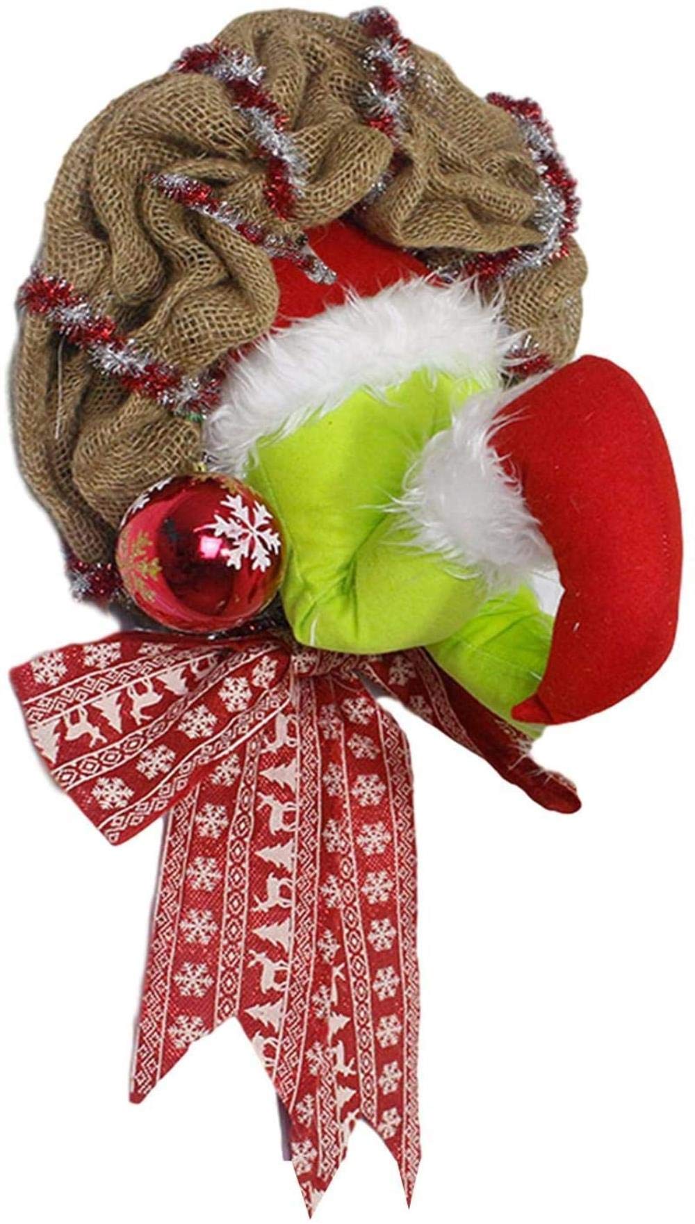Unique Thief-Shaped Christmas Wreath Garland - Holiday Door Hanging Decor for Home, Family & Christmas Tree | Perfect for Front Door, Mantel & Festive Party Decorations