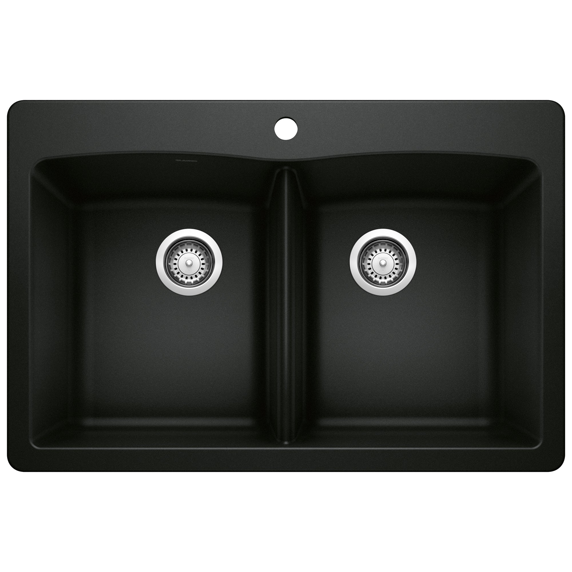 BLANCO 33 Diamond Equal Double Bowl SILGRANIT Kitchen Sink - Durable Stainless Steel Undermount Sink for Modern Kitchens, Perfect for Food Prep and Dishwashing