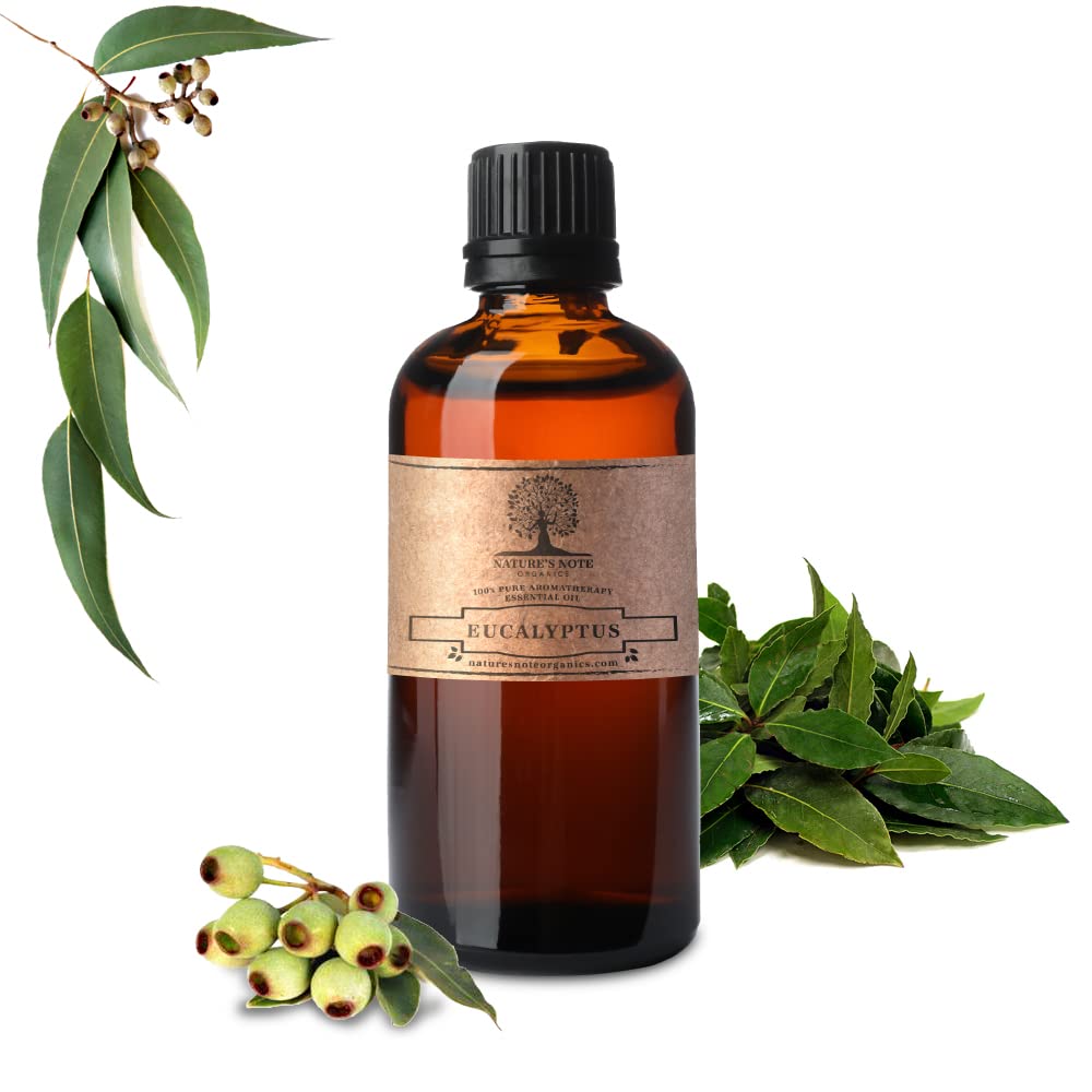 100% Pure Eucalyptus Essential Oil for Aromatherapy & Diffusers - 8 Fl Oz by Nature's Note Organics - Perfect for Stress Relief, Cold Relief & Home Spa