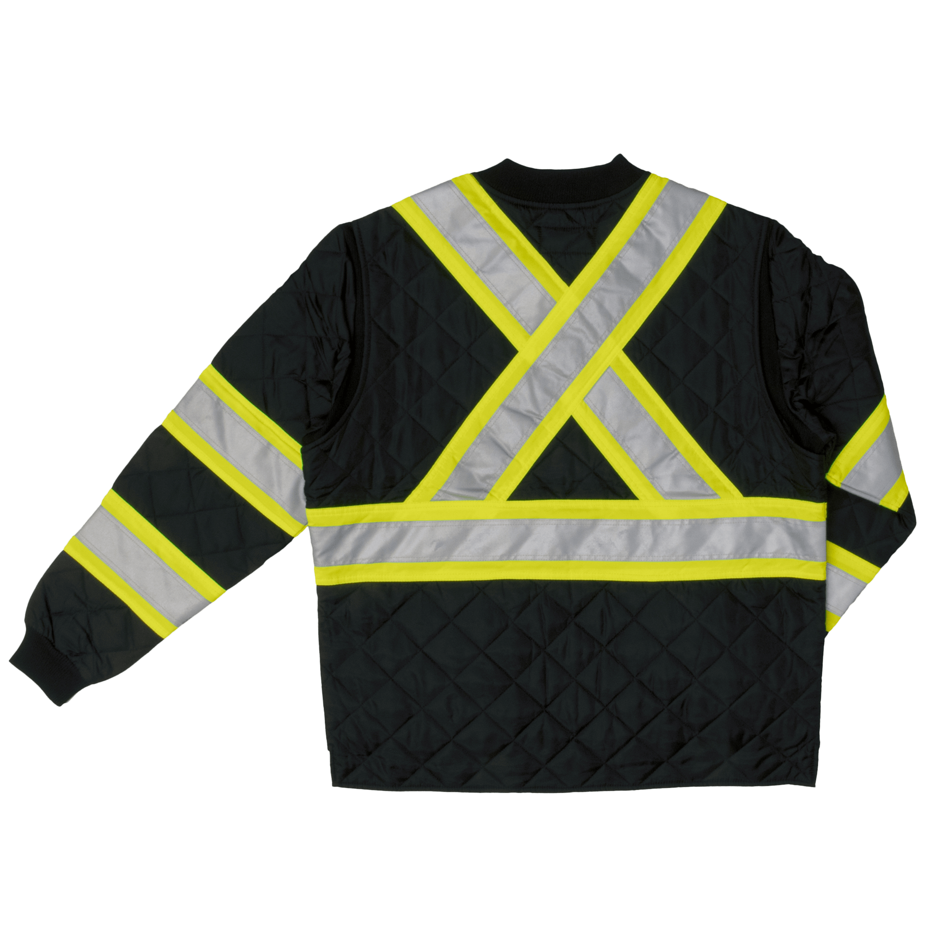 Tough Duck Hi-Vis Quilted Jacket S432 - High Visibility Workwear for Construction, Road Crew & Outdoor Safety