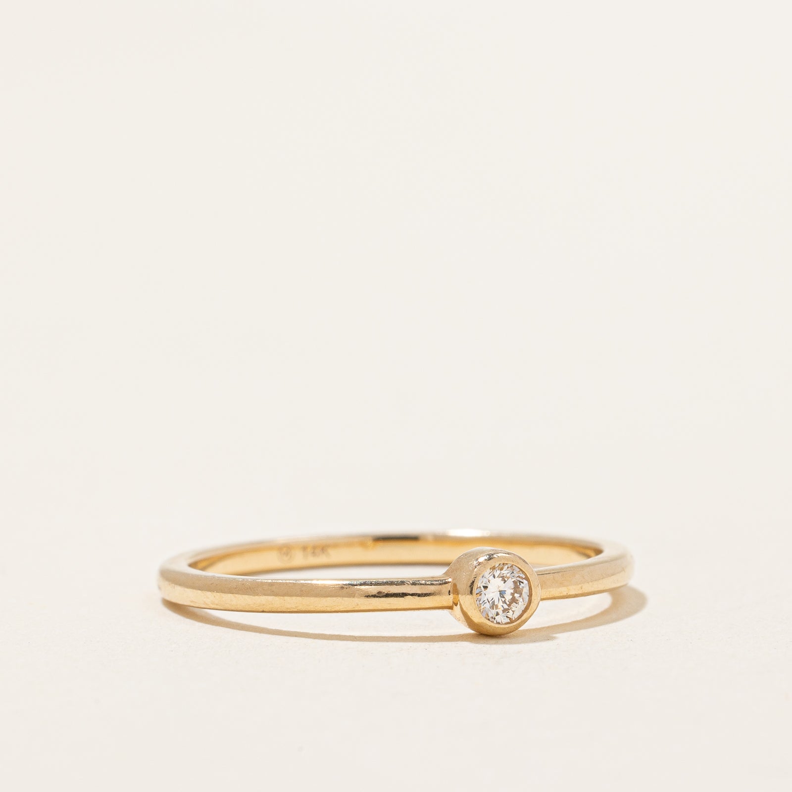 0.06ct Bezel Set Diamond Ring for Women - Size 7 | Elegant Wedding, Engagement & Anniversary Jewelry Gift