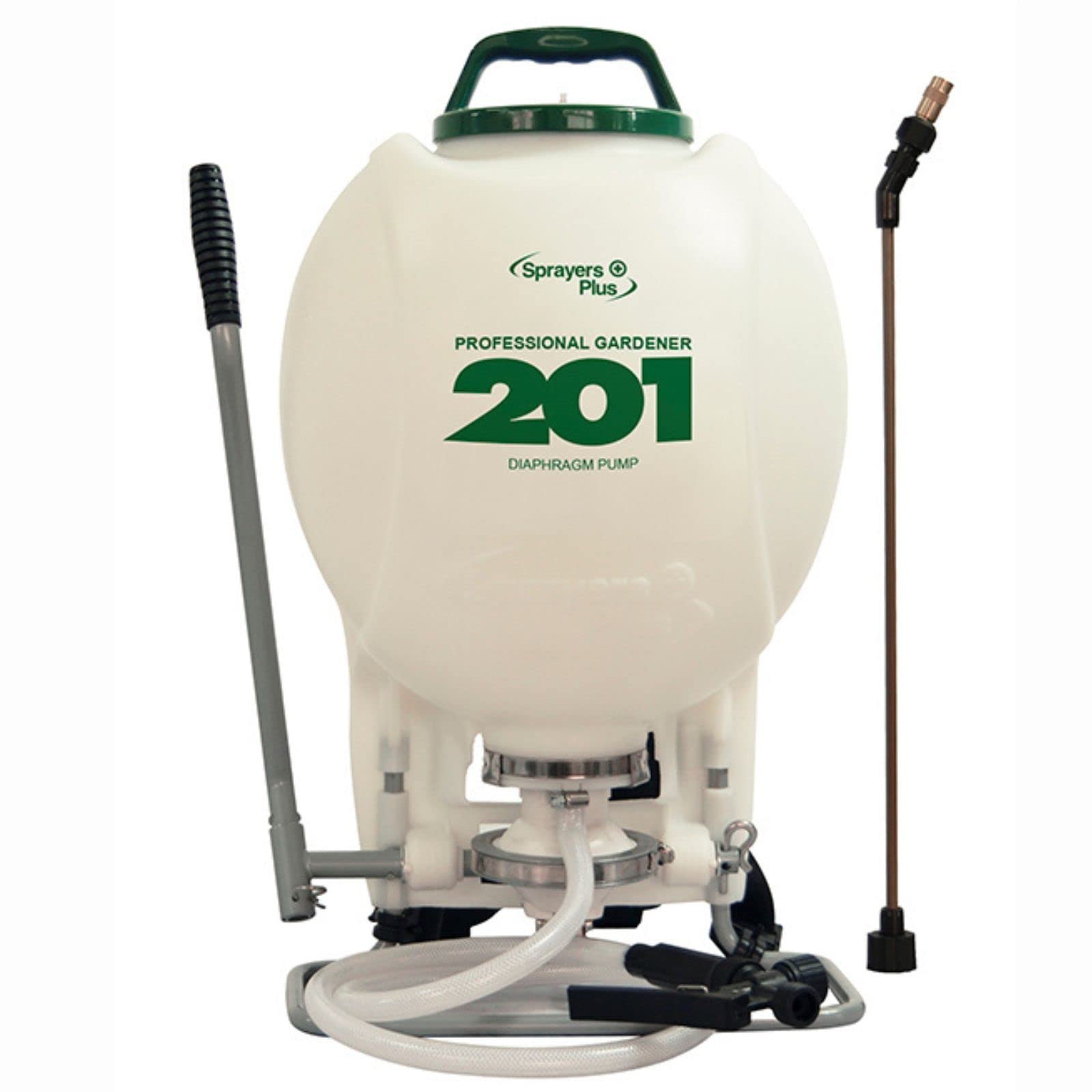 Sprayers Plus 201 Diaphragm Pump Backpack Sprayer - 4 Gallon Capacity | Professional Garden & Lawn Sprayer for Pesticides, Herbicides & Fertilizers | Ideal for Large Area Lawn Care, Farm & Agricultural Use