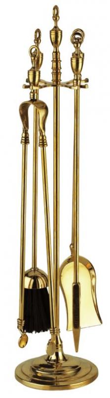 Eldgaffelset Brass Linnéstaden - Premium Fireplace Poker Set for Home & Outdoor Fire Pits - Perfect for Camping, Fireplace Maintenance, and Cozy Evenings