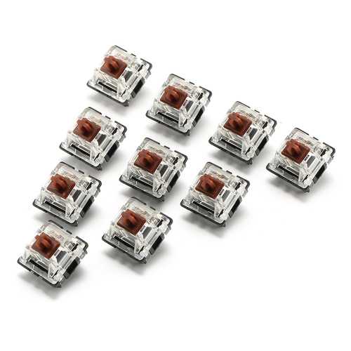 10PCS Gateron Brown 3-Pin Mechanical Keyboard Switches - Tactile Bump, Smooth Keystrokes for Gaming & Typing - Perfect Replacement for Custom Mechanical Keyboards