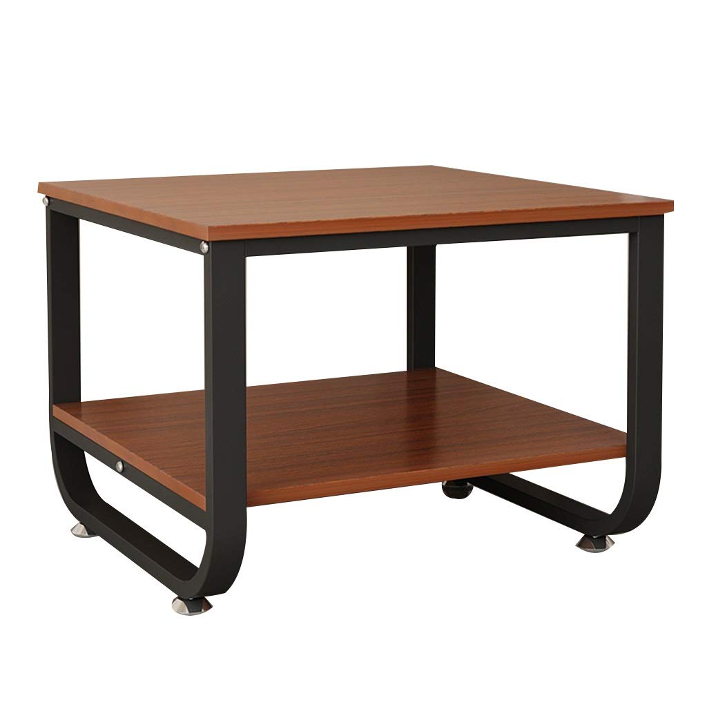 Modern Printer Stand with Storage Shelf - Sturdy Floor Stand for Office & Home, Brown (50x50x45cm) - Perfect for Organizing Printers, Supplies & Living Room Decor