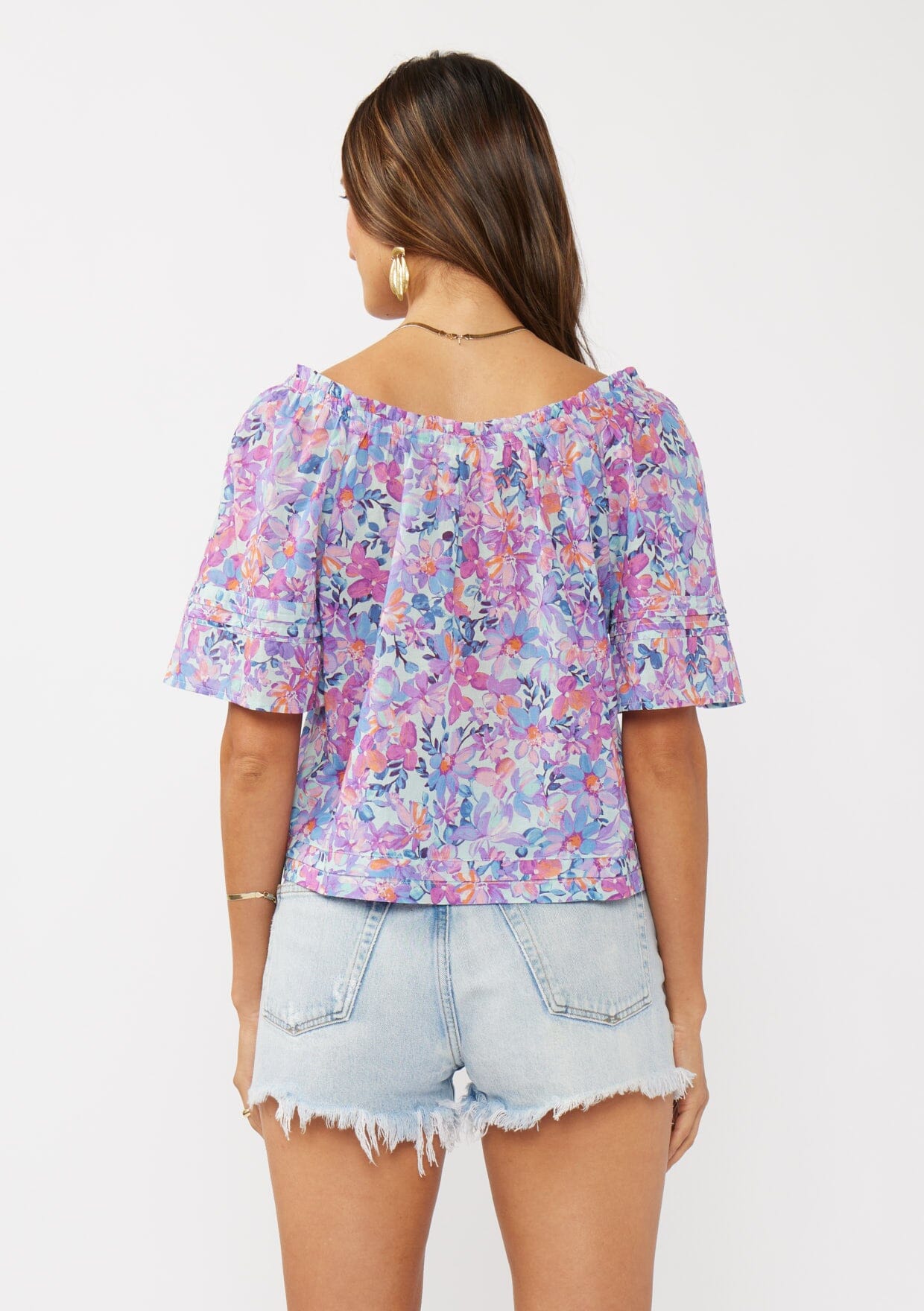 Chrissy Floral Top Women's Blouse - Elegant Floral Print Summer Tops for Casual Wear, Office & Date Night Outfits