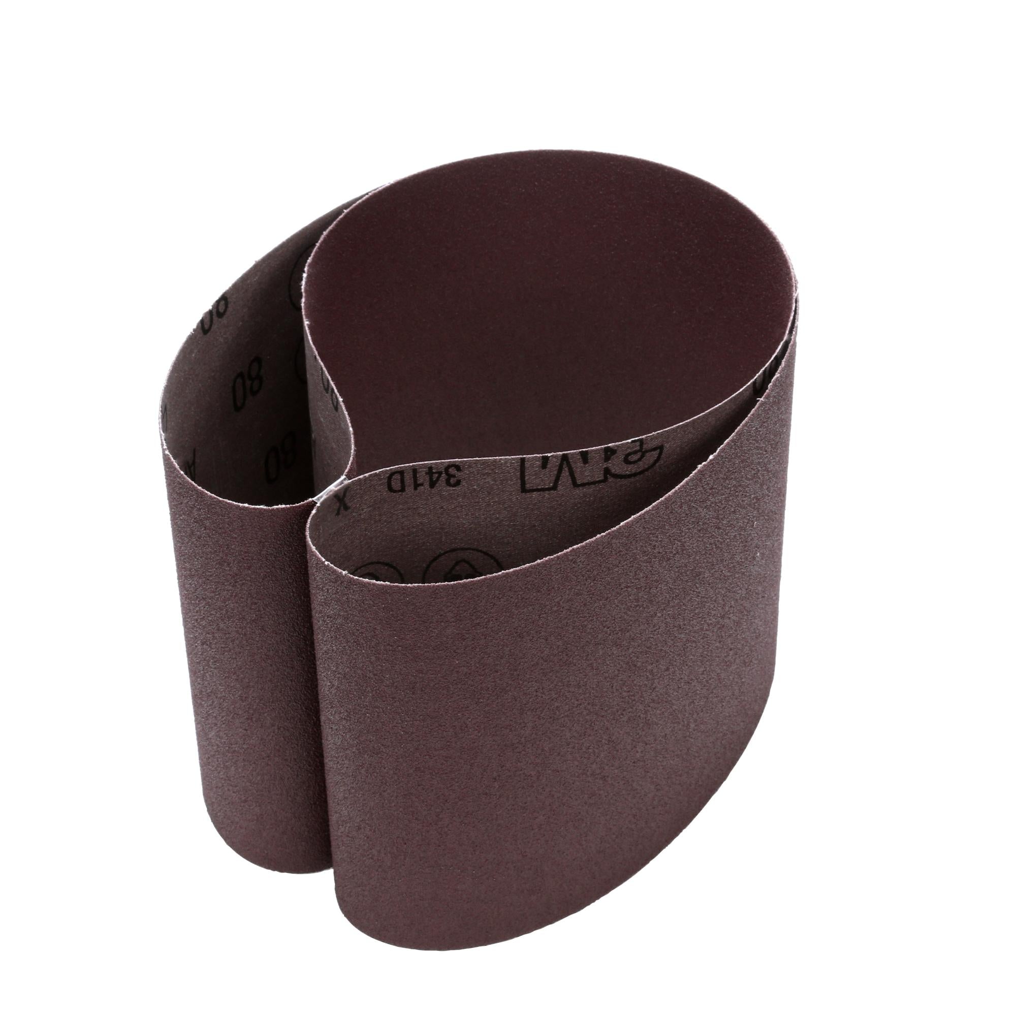 3M 341D Cloth Sanding Belt 80 Grit, 6