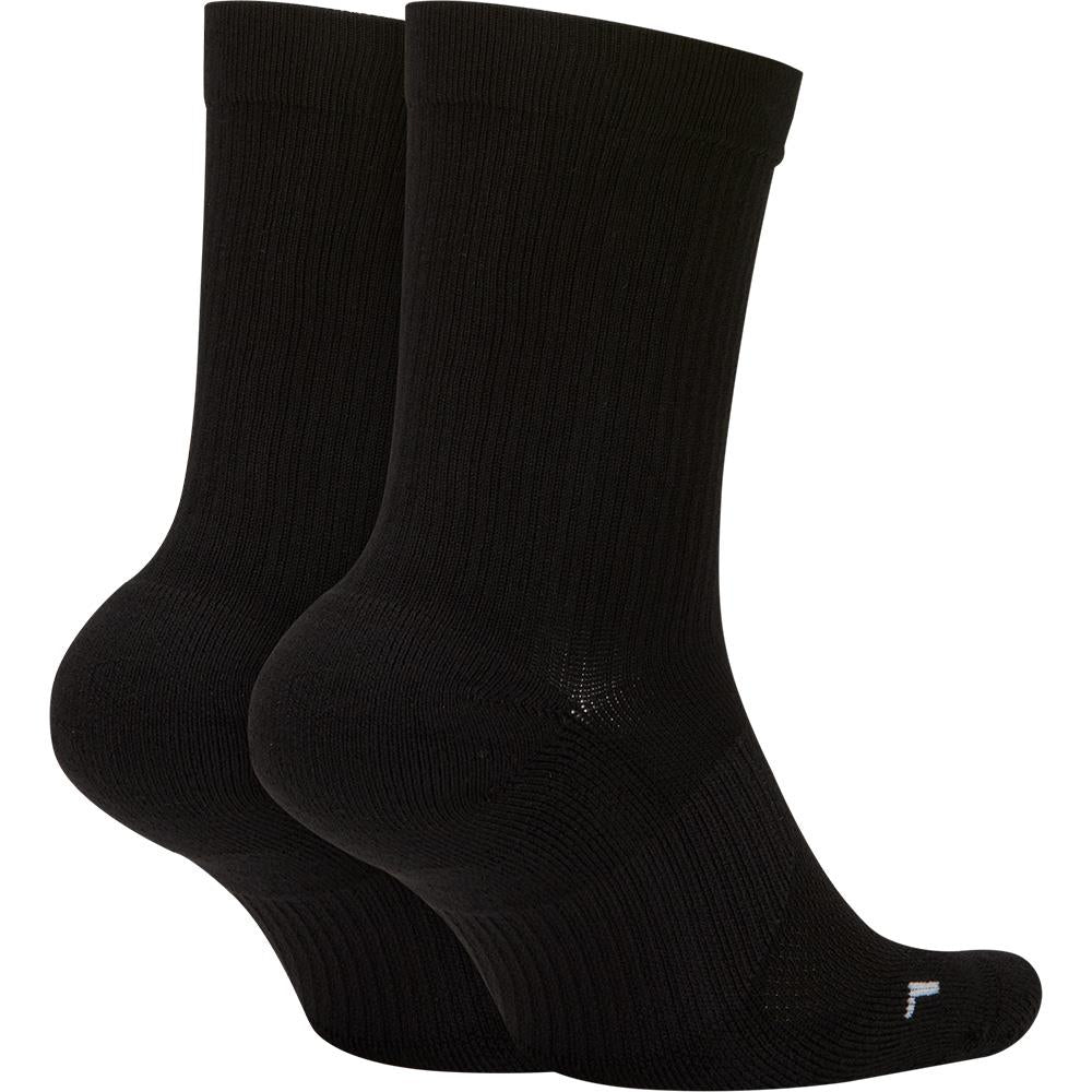 Nike Multiplier Cushioned Crew Socks 2-Pack - Black | Athletic Performance & Everyday Comfort for Men & Women | Running, Gym, Workout & Casual Wear