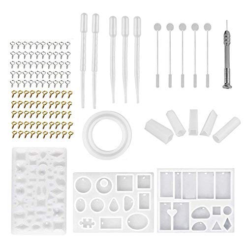 Premium Silicone Resin Molds for Urns, Ashes & Memorial Jewelry - DIY Epoxy & UV Resin Casting Kit with Pendant, Bracelet & Earring Molds - Perfect for Pet Memorials, Funeral Keepsakes & Handmade Jewelry Crafting