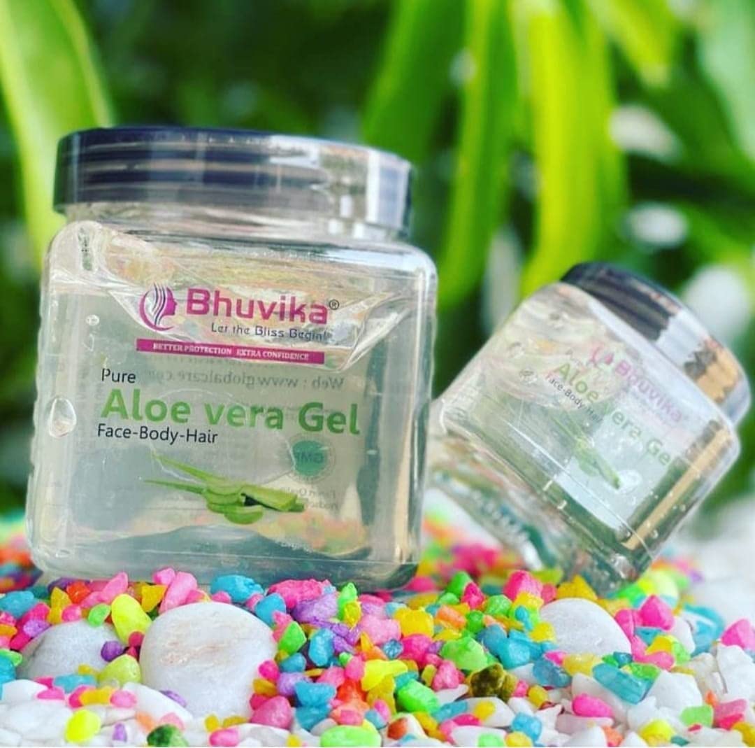 BHUVIKA Soothing & Moisturizing Aloe Vera Gel for Face & Body - 250gm (Pack of 1) - Hydrates, Cools Sunburn, Relieves Skin Irritation - Perfect for After Sun Care, Dry Skin & Daily Skincare Routine