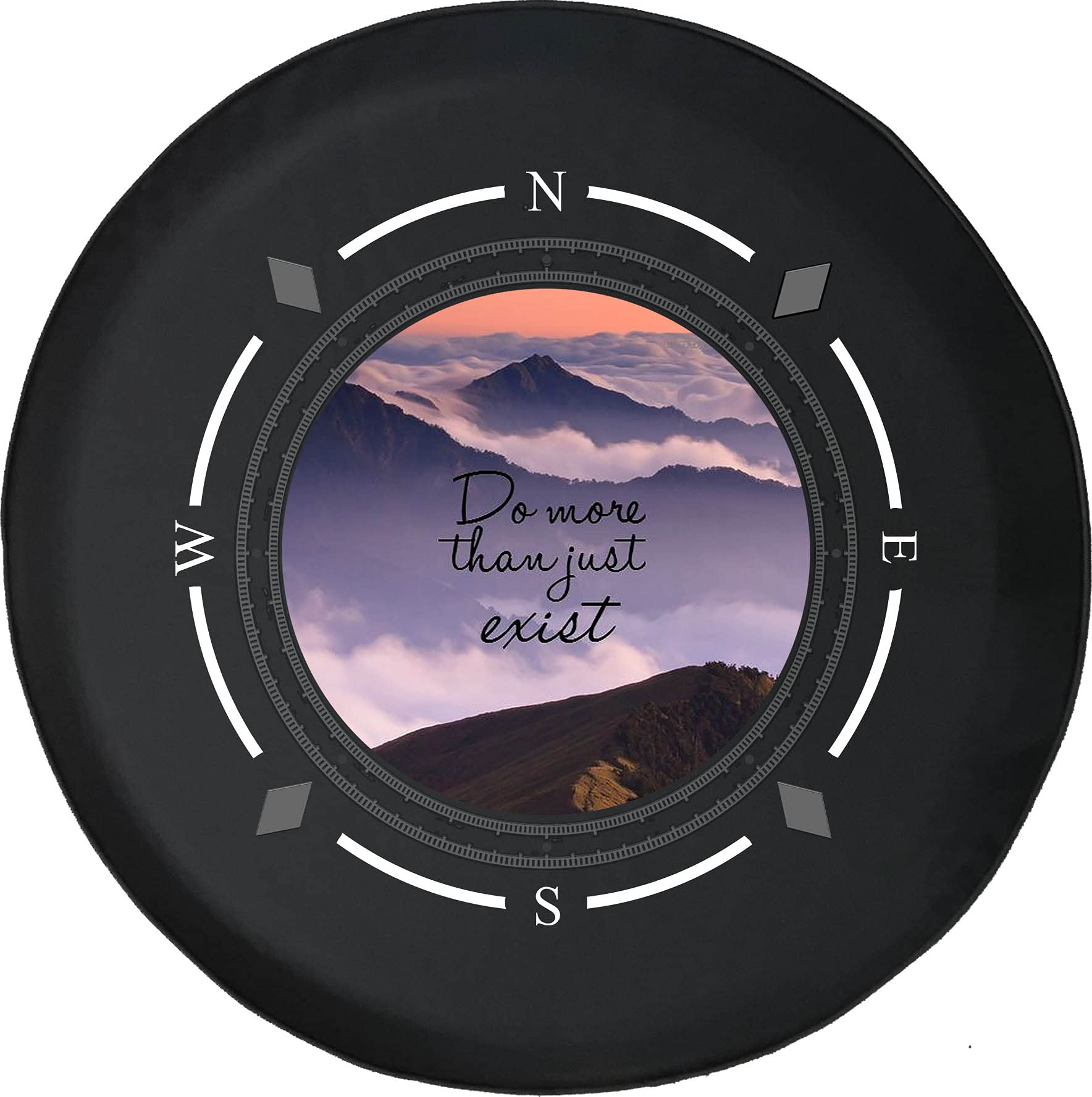American Unlimited Spare Tire Cover with Compass Design - Durable SUV, Trailer & RV Wheel Protector for Off-Road Adventures & Camping Trips
