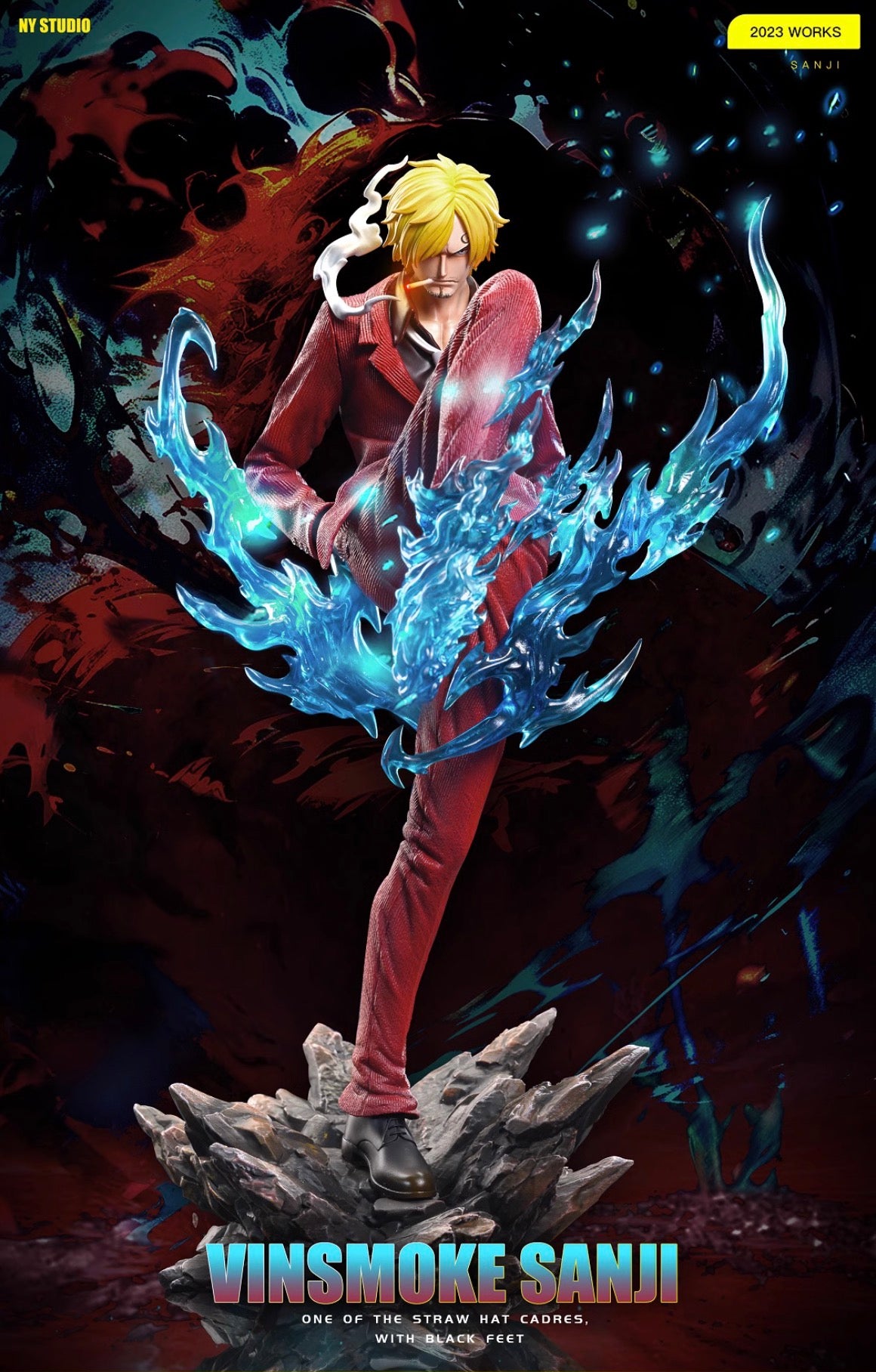 NY Studio Sanji Figure - One Piece Anime Collectible for Fans | Perfect for Home Display, Office Decor, and Gift for Anime Lovers