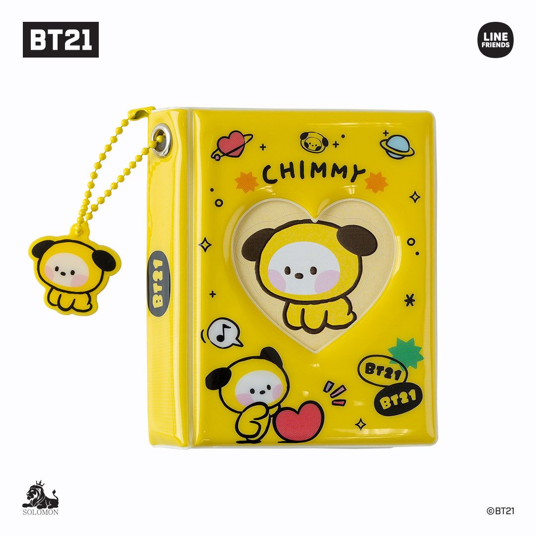 BT21 Mini Photo Binder Album - Chimmy Character Cute Korean Stationery for Collectors | Perfect for Storing Photos, Polaroids & Memories (K-Pop BTS Merchandise)