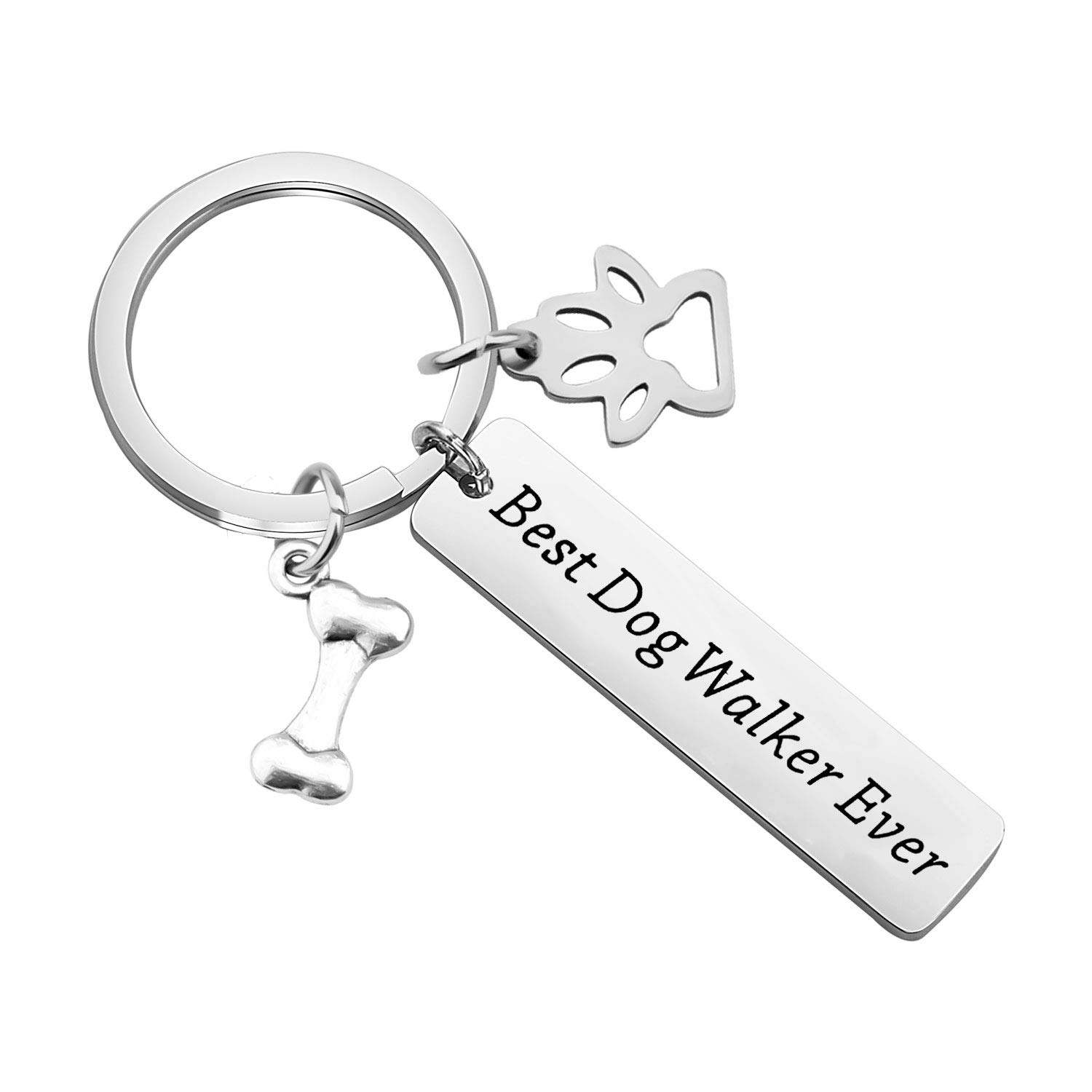 Best Dog Walker Ever Keychain - Personalized Dog Sitter Appreciation Gift for Dog Walking Professionals | Perfect for Thank You Gifts, Farewell Presents & Pet Care Recognition