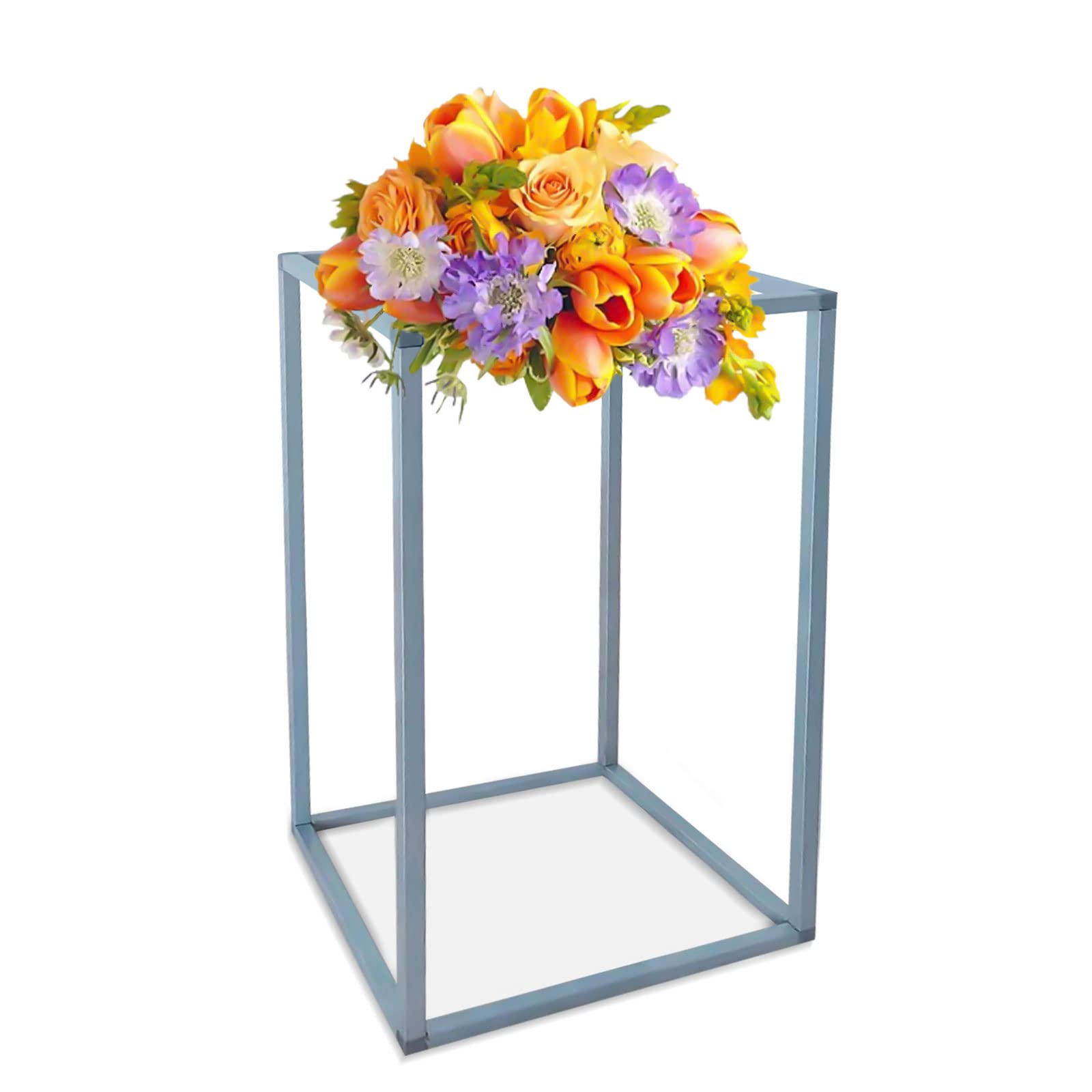 TBVECHI 11-Piece Metal Flower Floor Vase Set - Detachable Column Stand & Rectangular Display Rack for Home Decor, Wedding Centerpieces & Party Arrangements - Perfect for Living Room, Entryway & Event Decorations